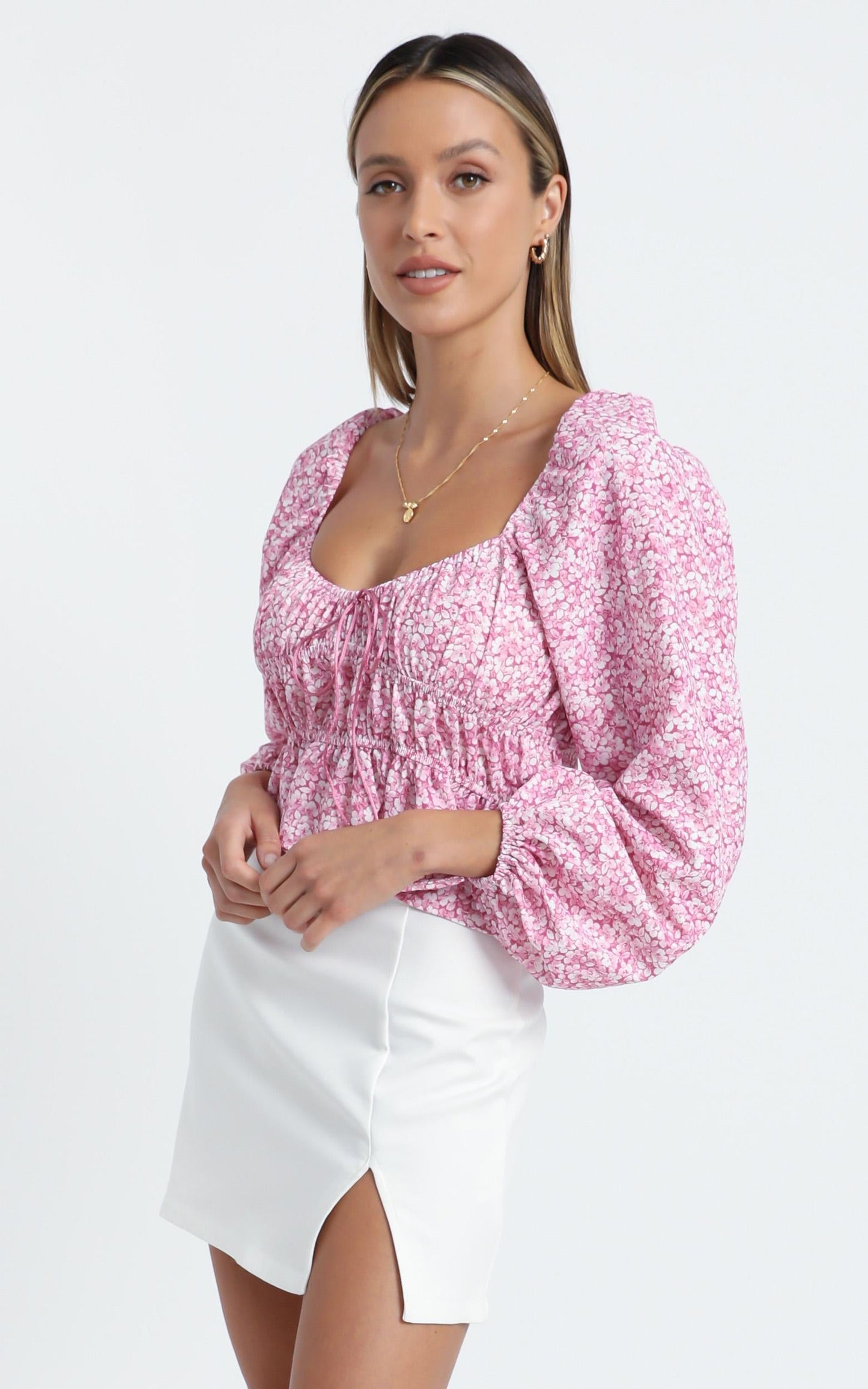 Greatness Is Mine Top in Pink Floral