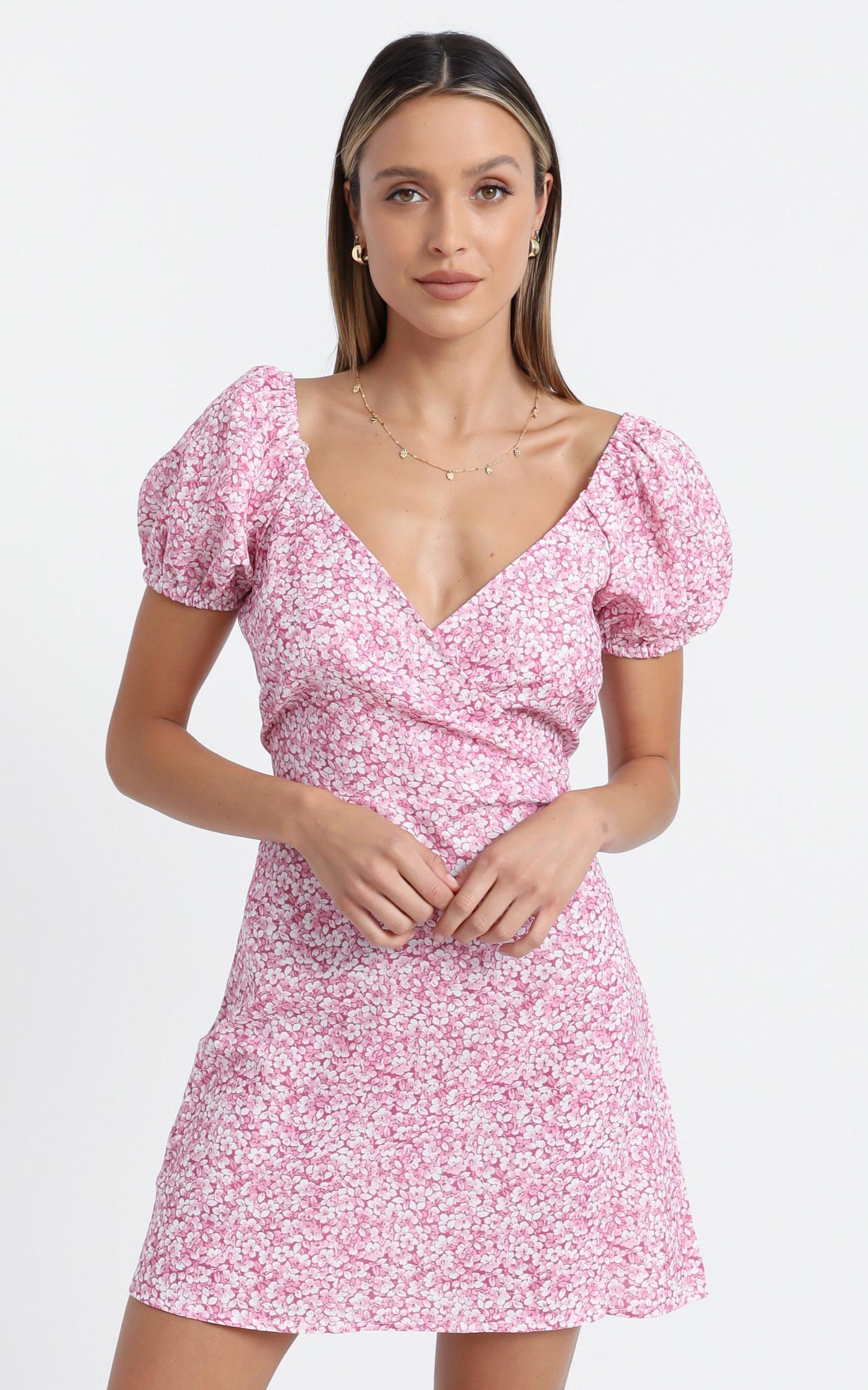 Maisie Dress in Pink Floral