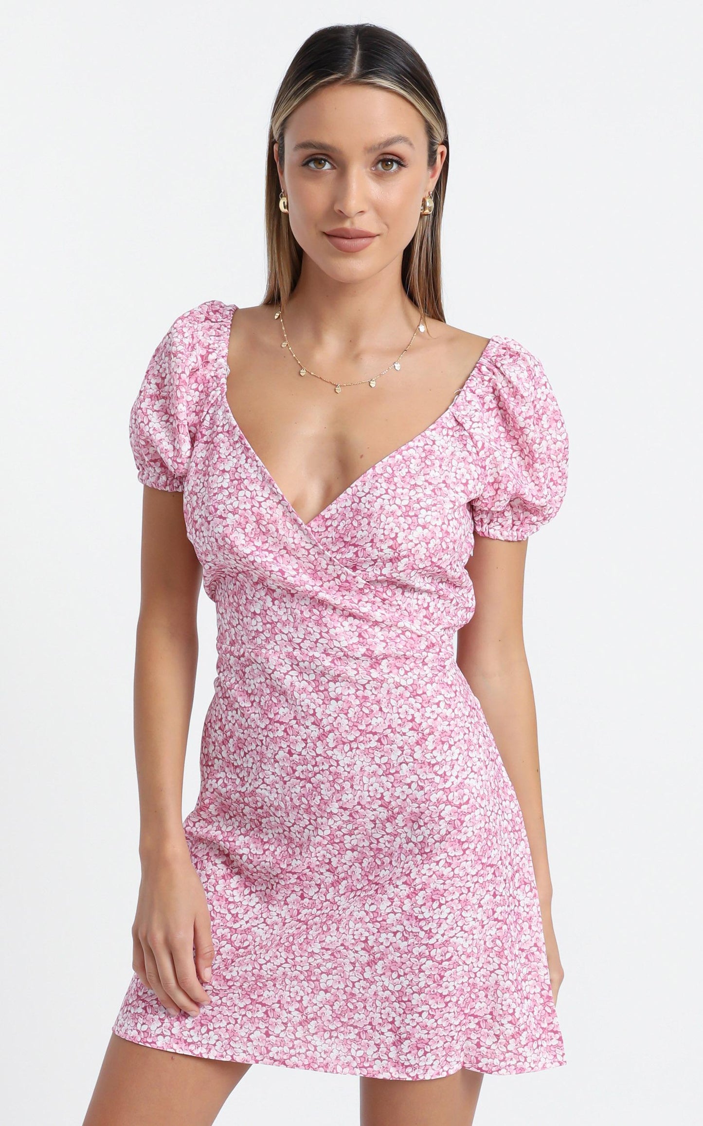 Maisie Dress in Pink Floral