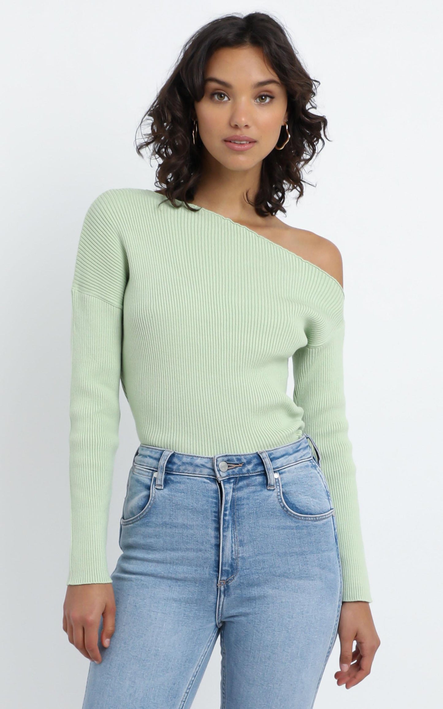 Senya Knit Top in Pistachio