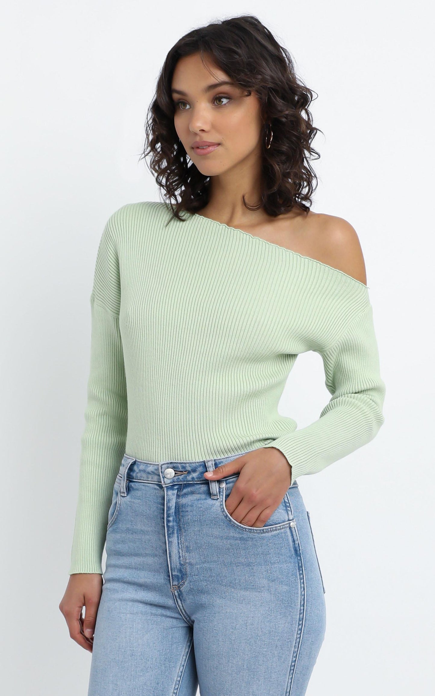 Senya Knit Top in Pistachio