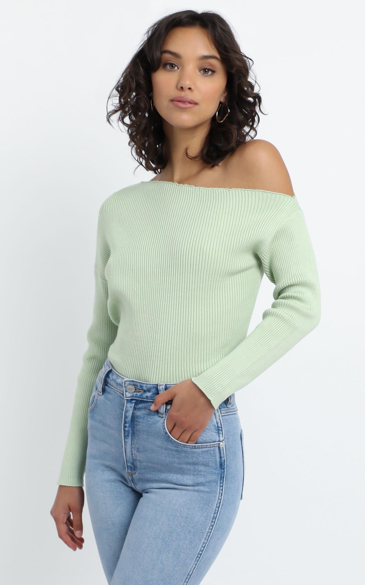 Senya Knit Top in Pistachio