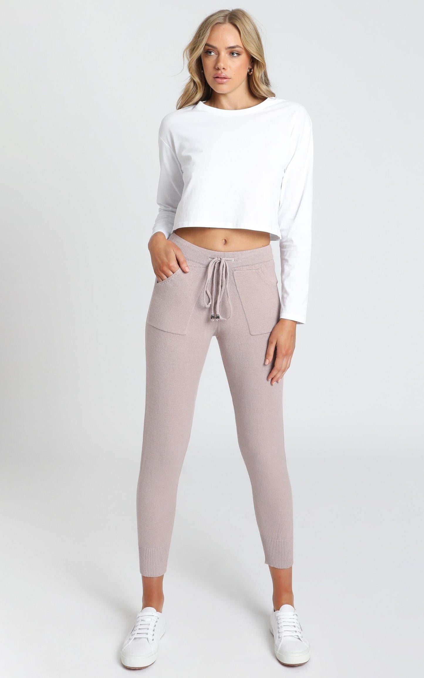 Lounge In Style Knit Pant in Mocha Marle