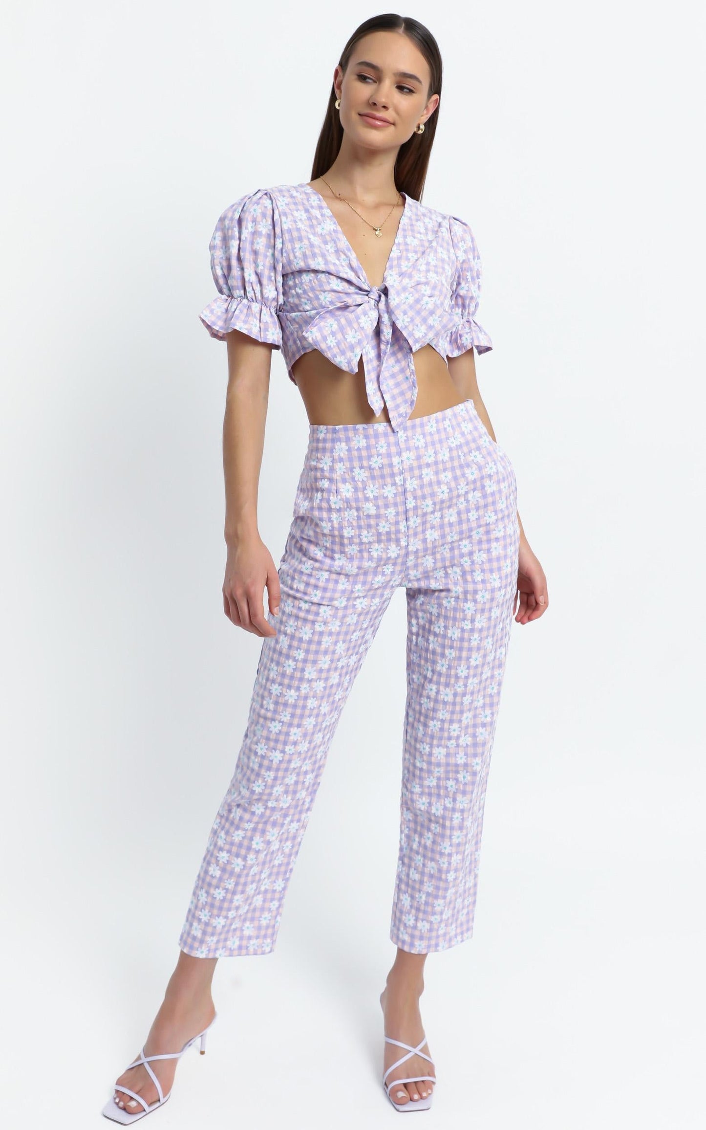 Octavia Pants in Lilac Floral