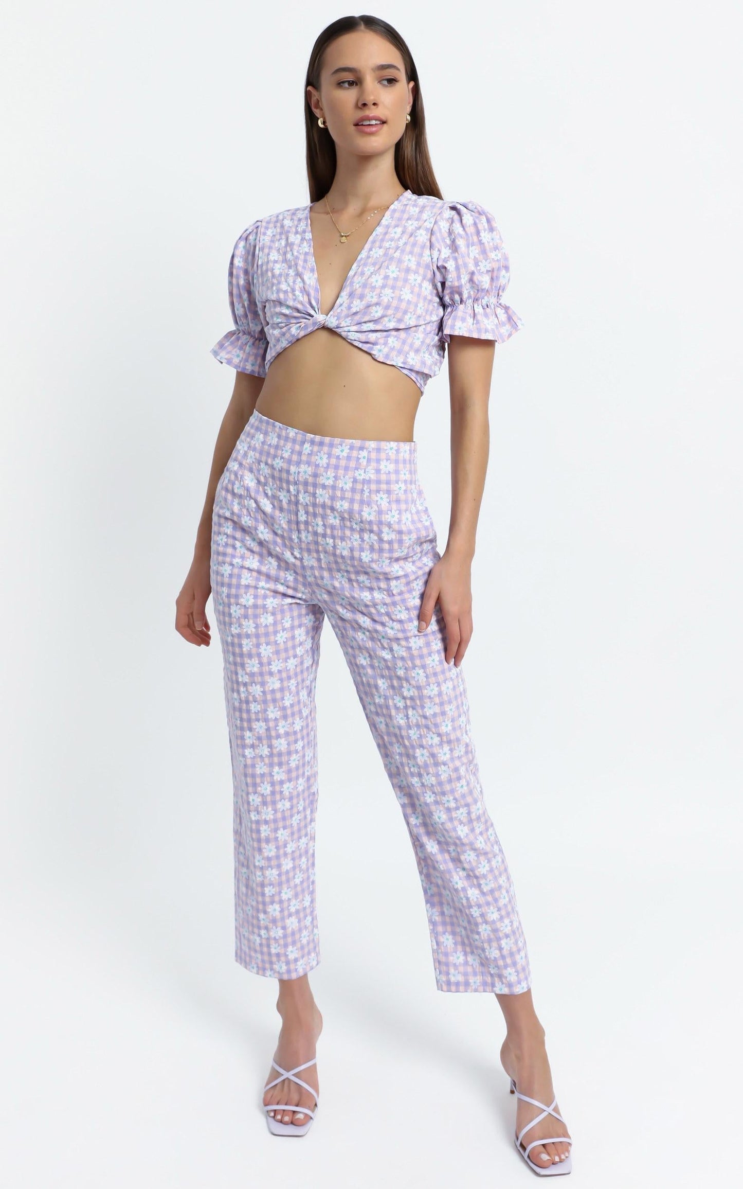 Octavia Pants in Lilac Floral