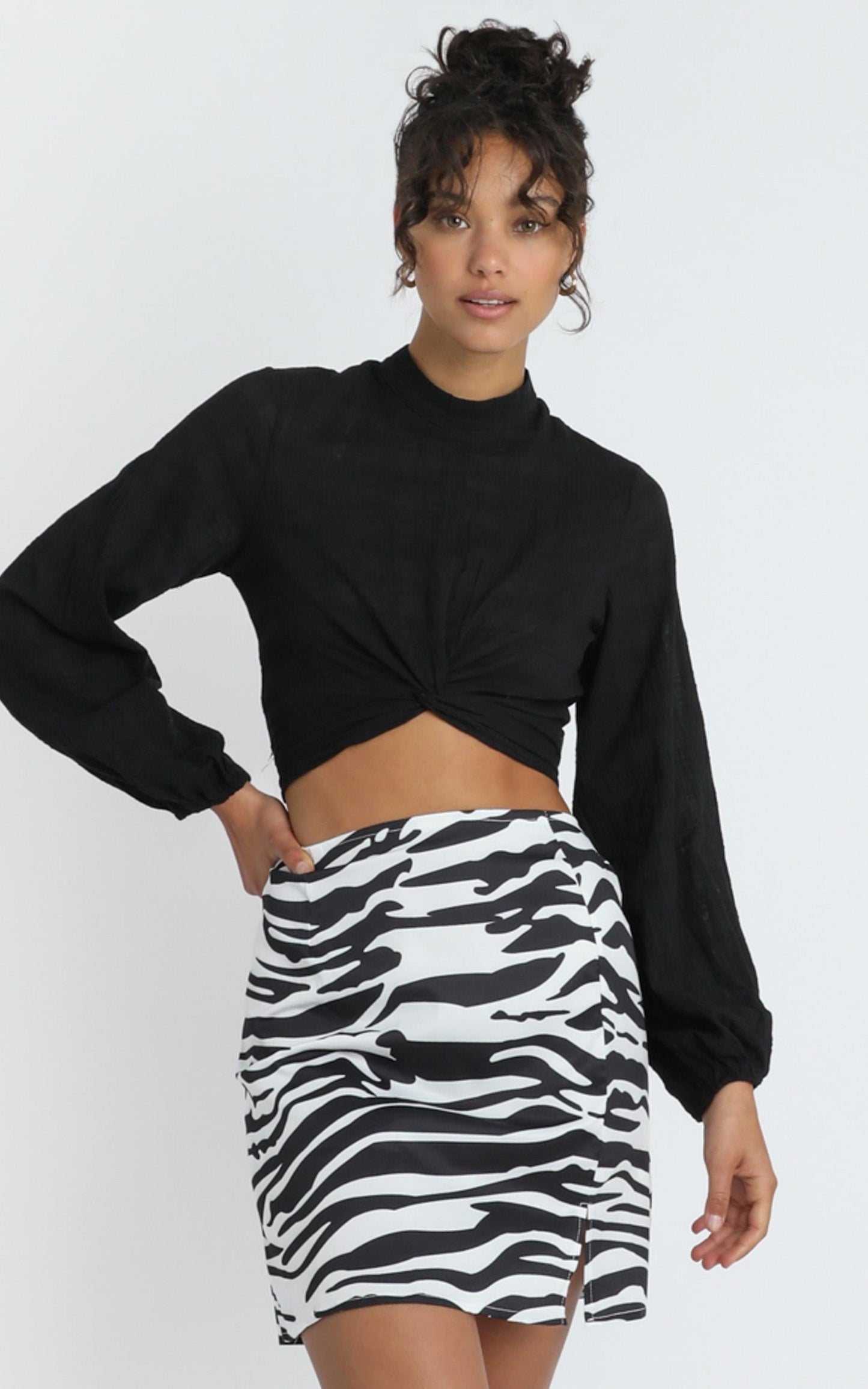 Paige Skirt in Zebra Print