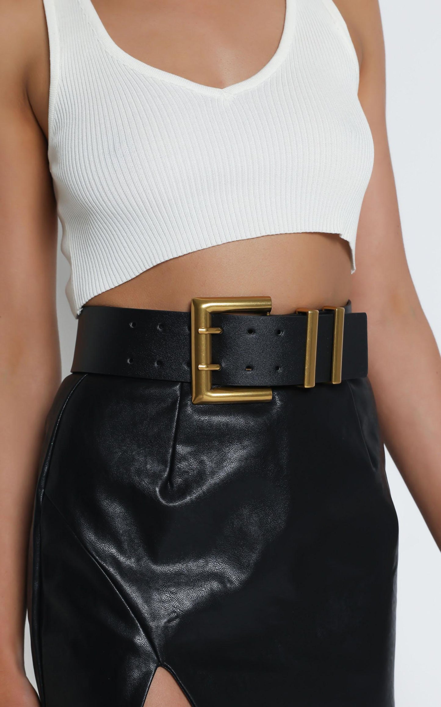 Pair It Back With Belt in Black and Gold
