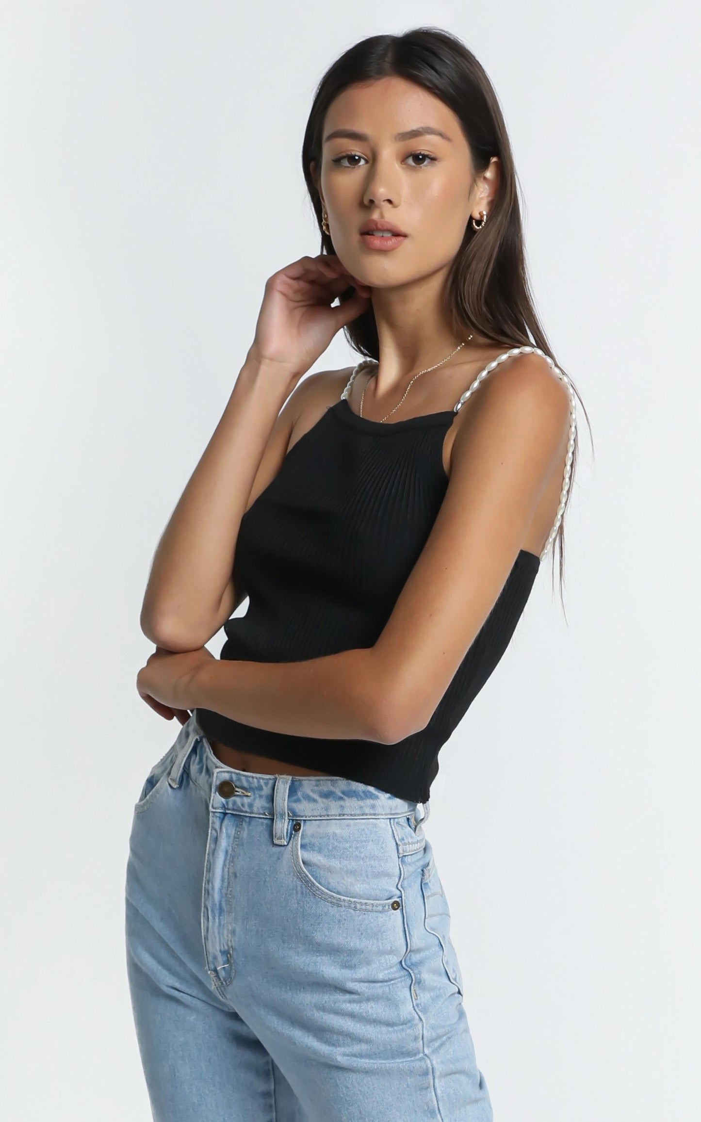 Pearl Top in Black