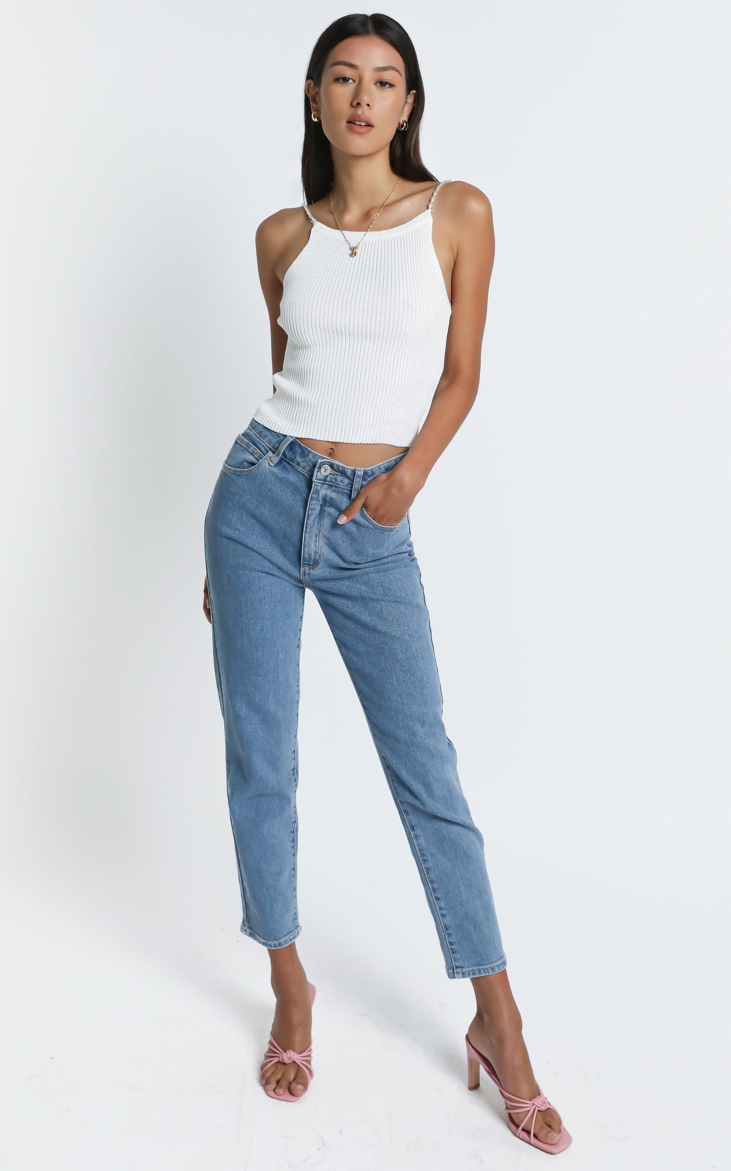 Pearl Top in White