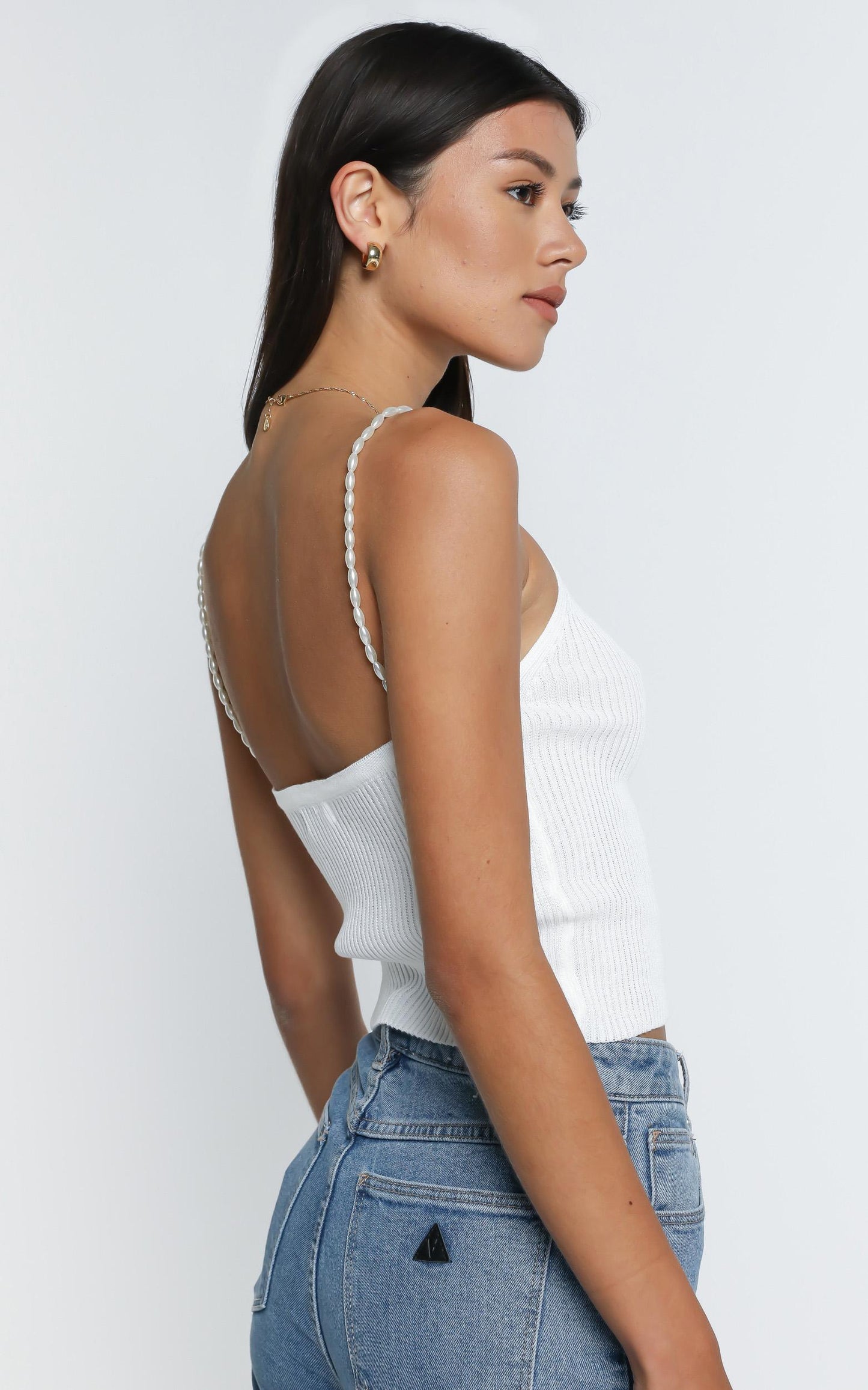 Pearl Top in White