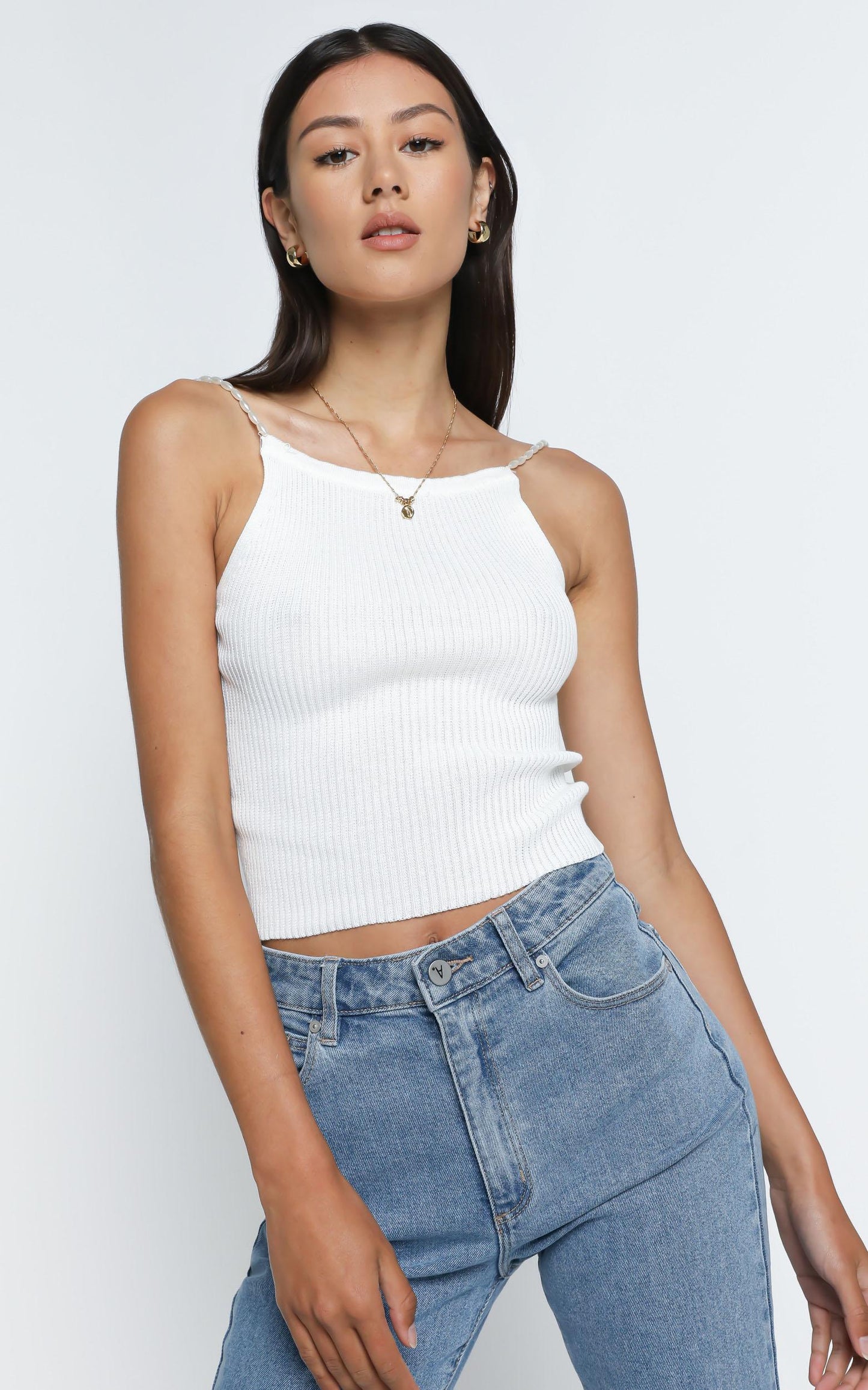 Pearl Top in White