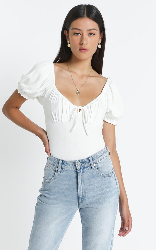 Peggy Bodysuit in White