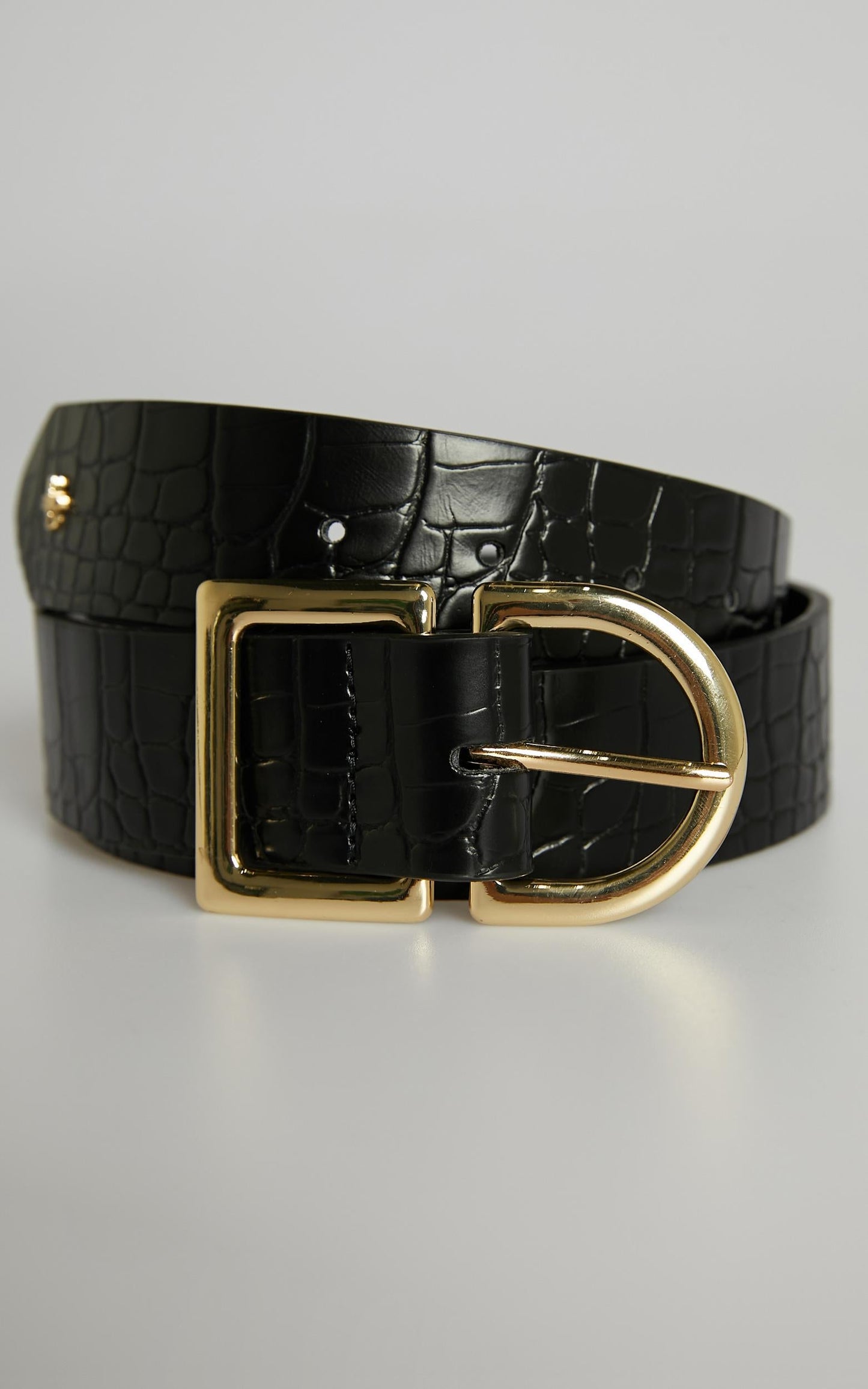 Peta and Jain - Colby Belt in Black Gold