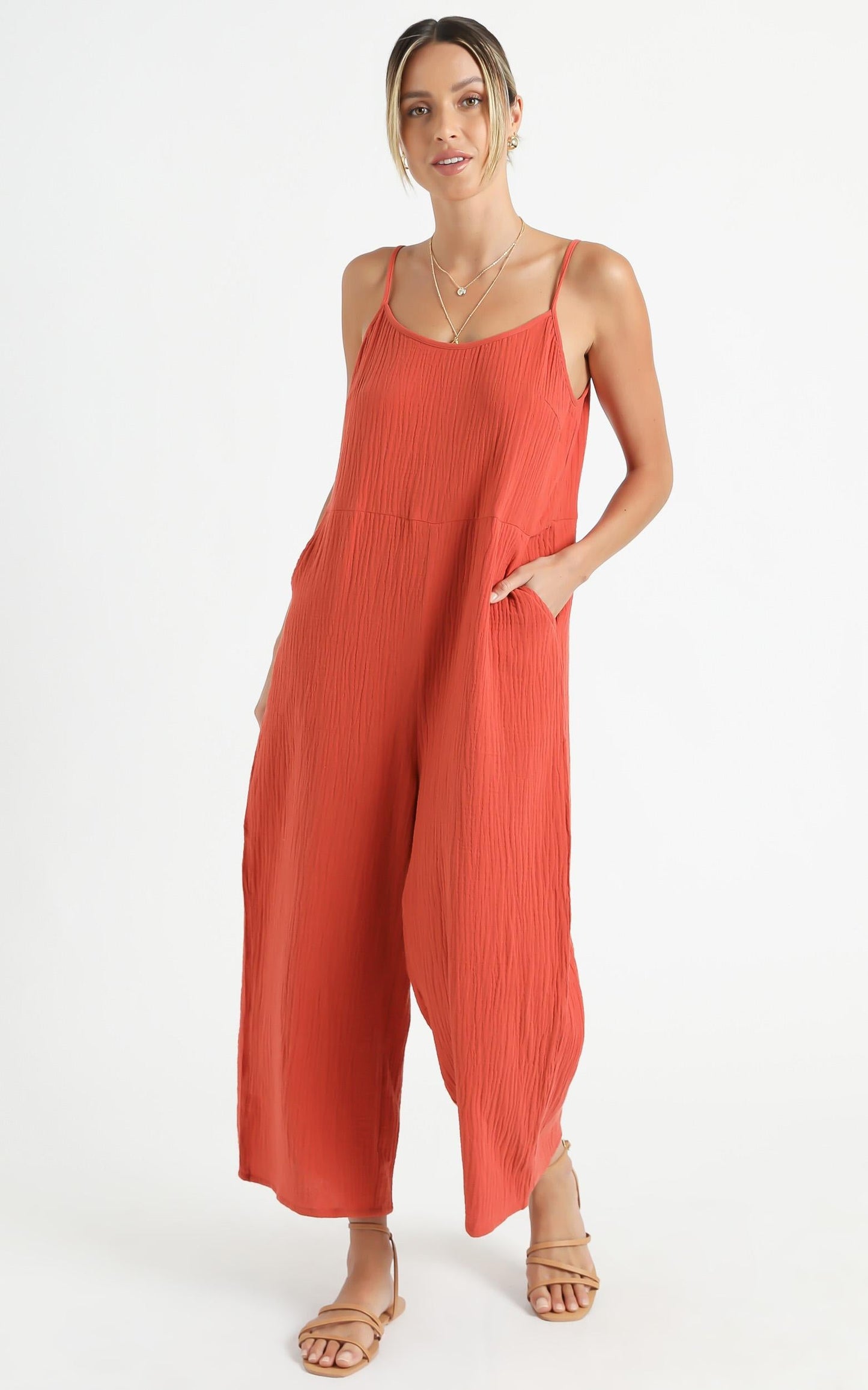 Perfect Day Jumpsuit in Rust