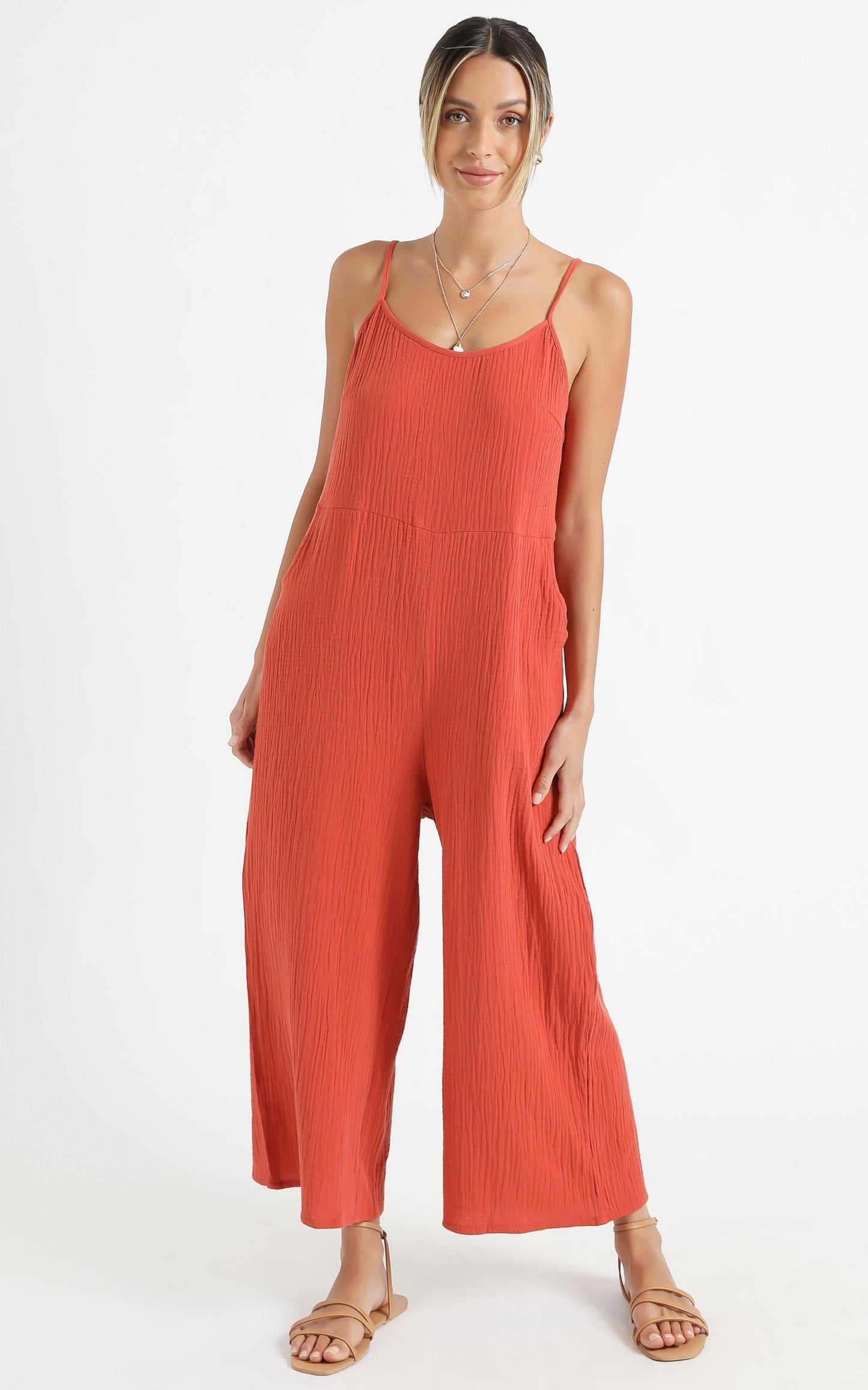 Perfect Day Jumpsuit in Rust