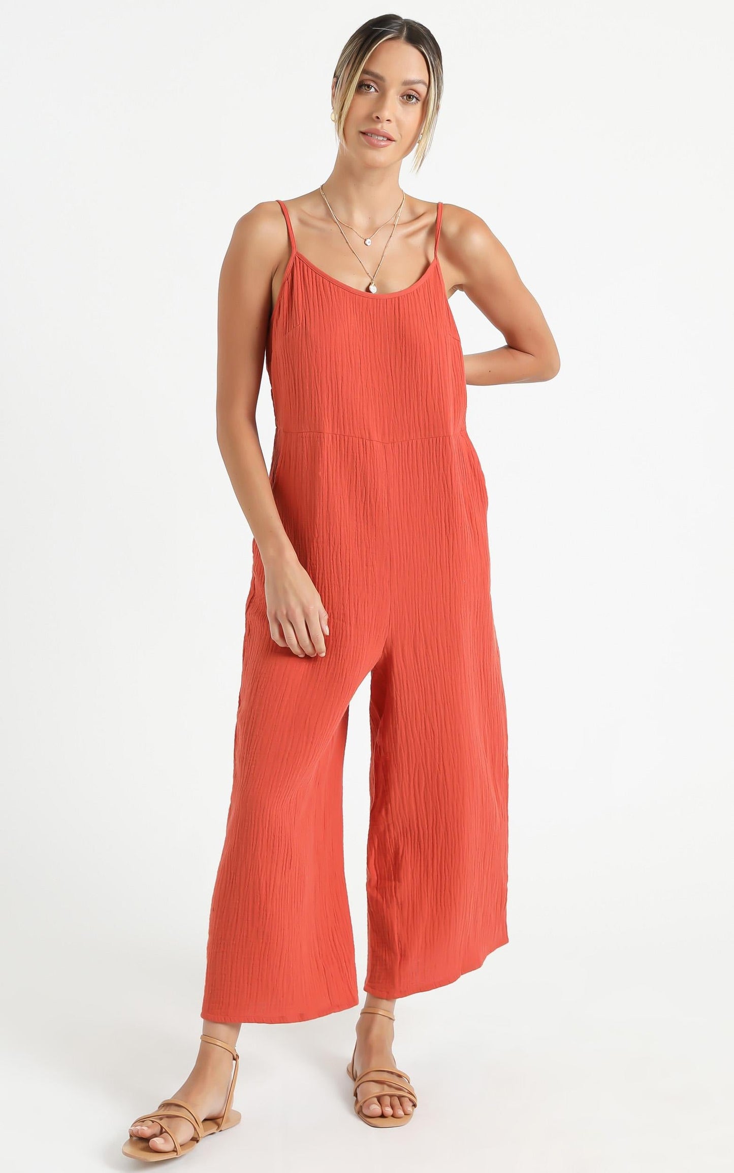 Perfect Day Jumpsuit in Rust