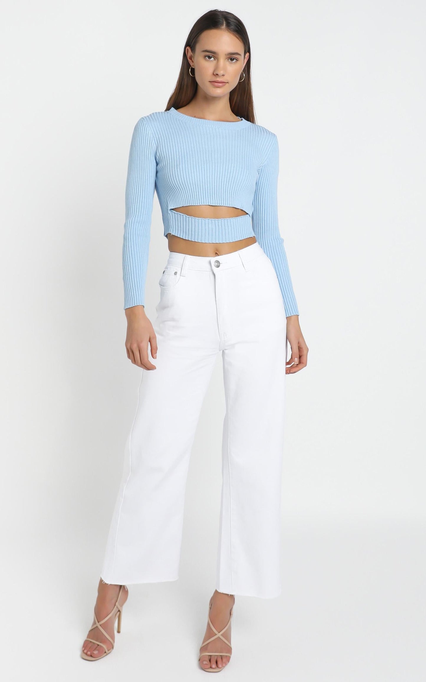 Pernille Knit Top in Baby Blue