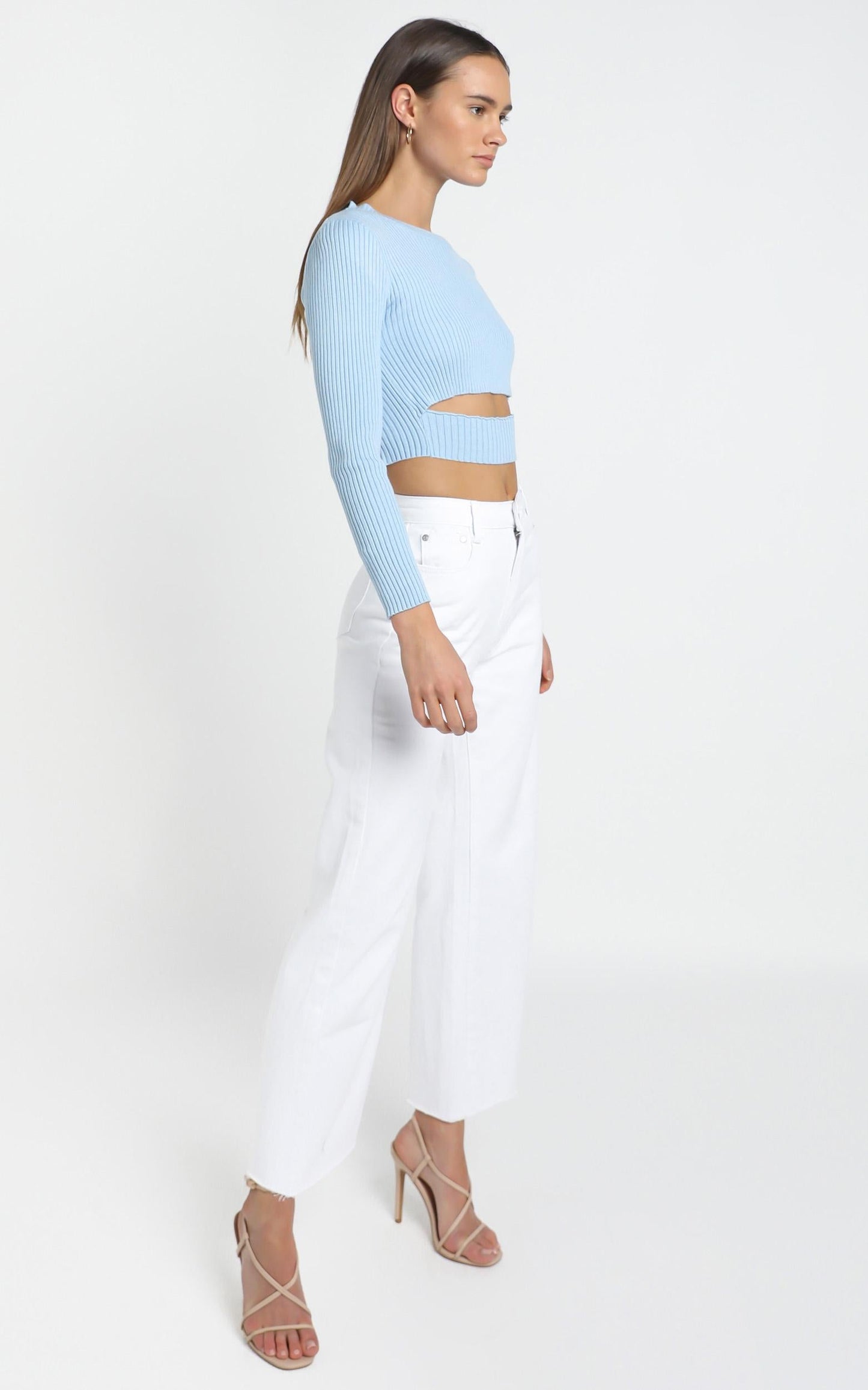 Pernille Knit Top in Baby Blue