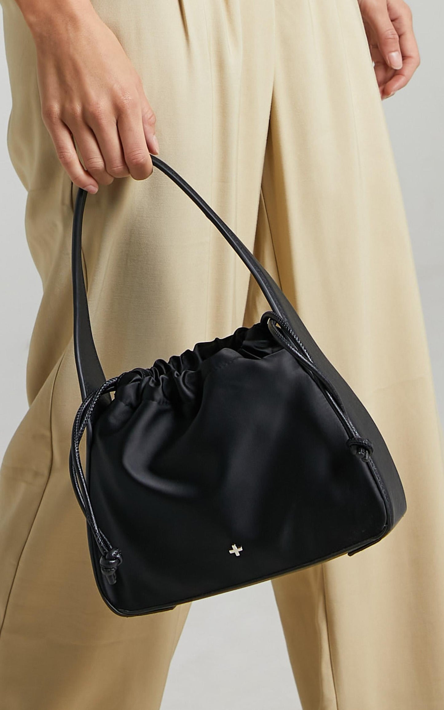 Peta and Jain - Ascot Bag in Black Satin