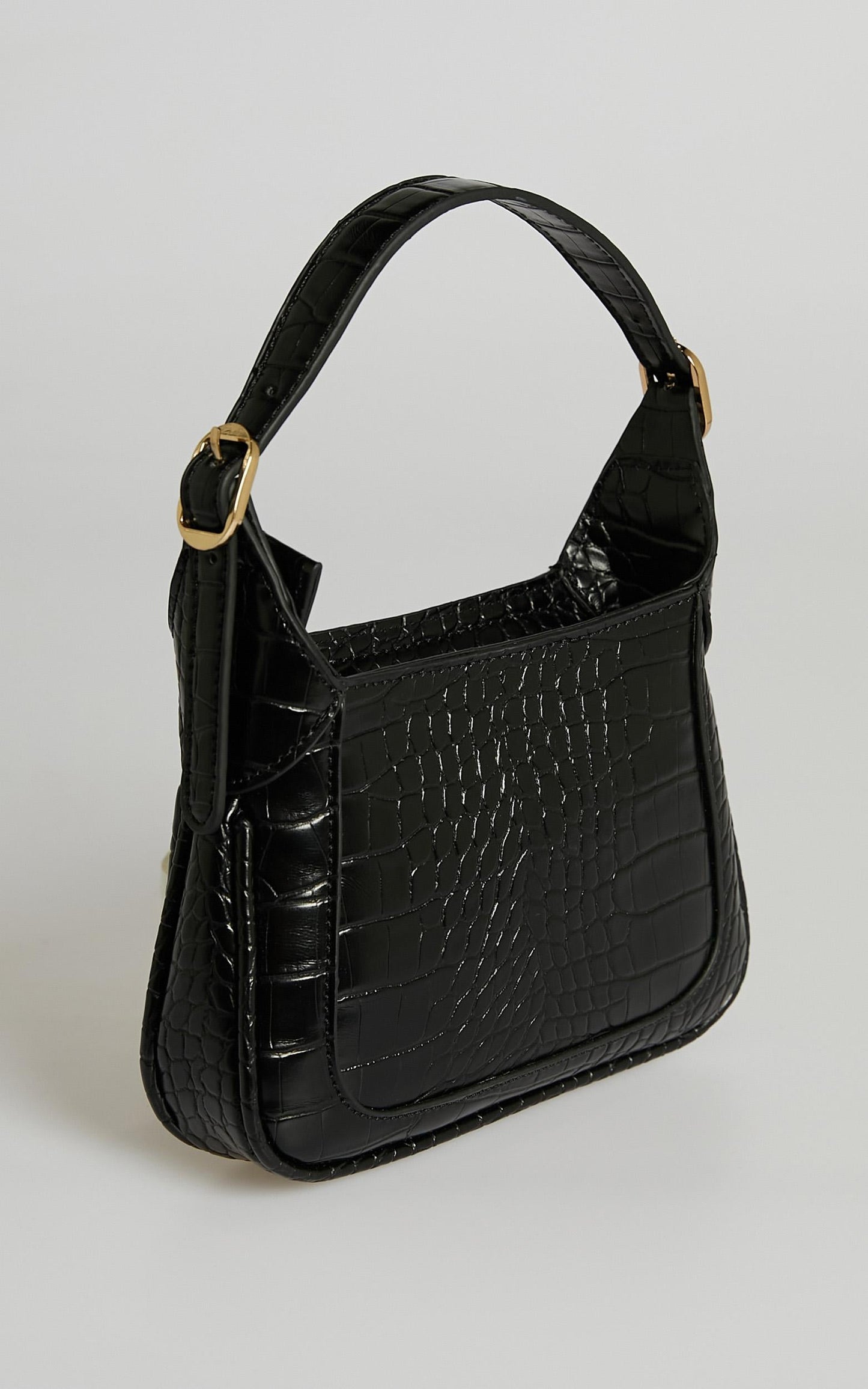 Peta and Jain - Gaga Bag in Black Croc
