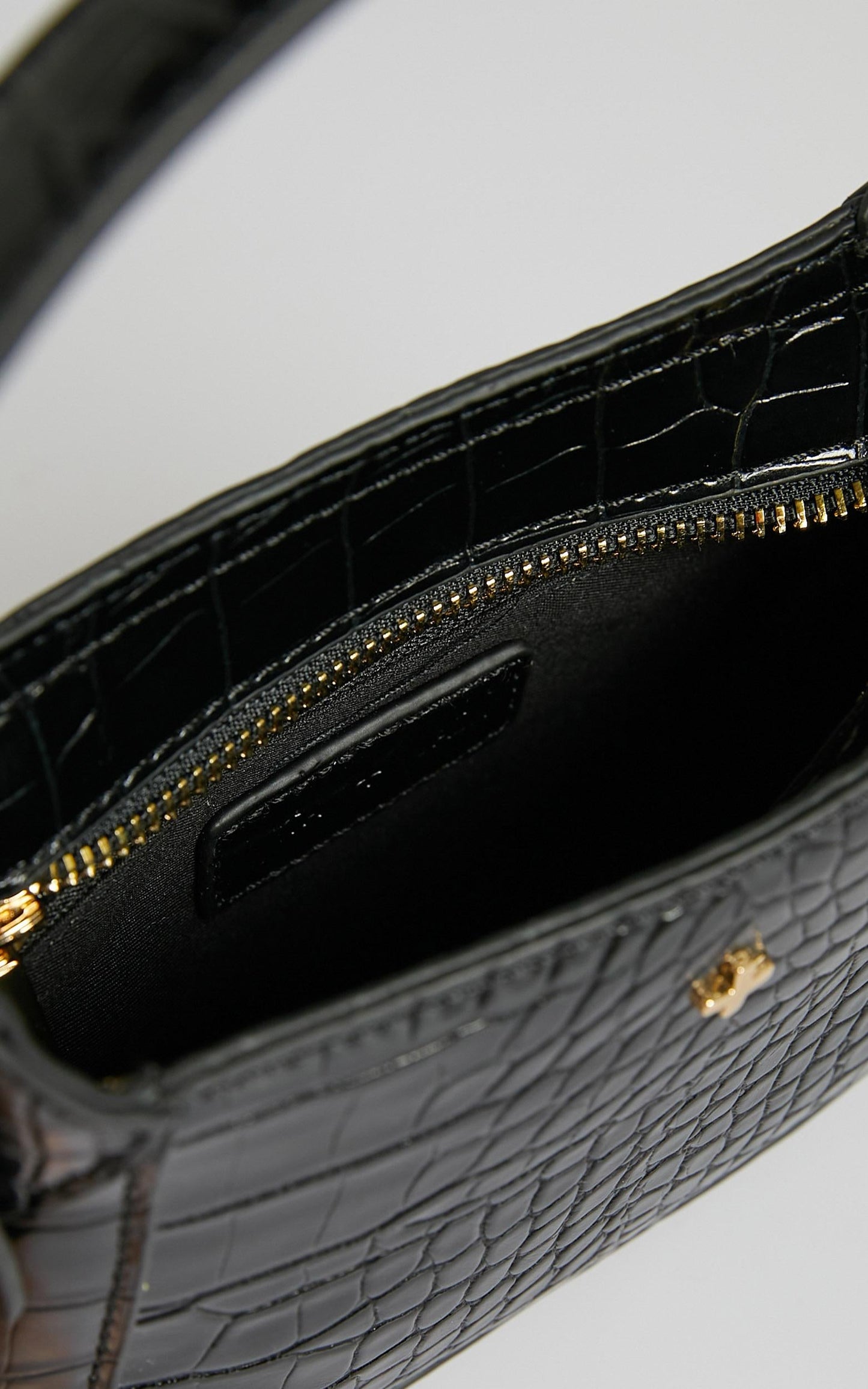 Peta and Jain - Gaga Bag in Black Croc