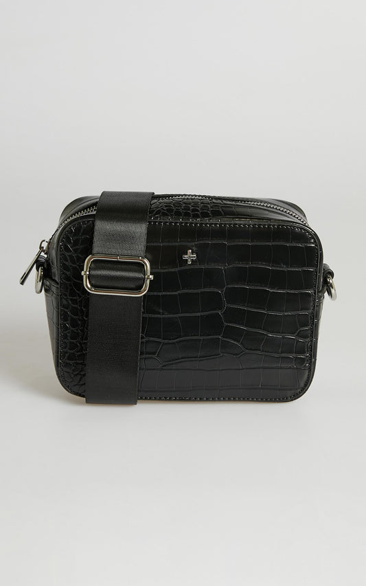 Peta and Jain - Tammy Bag in Black Croc