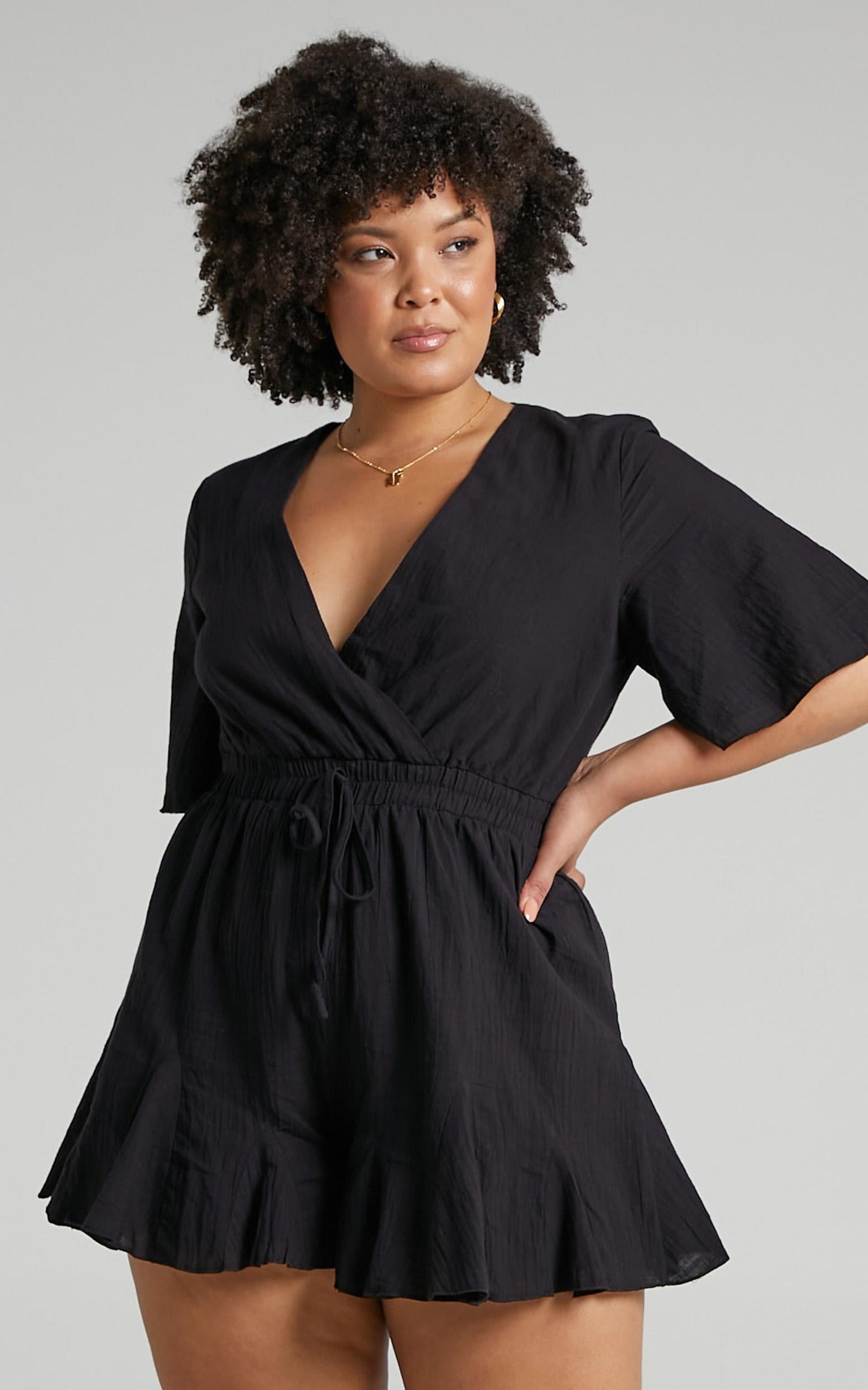 Pictures In My Head Playsuit in Black
