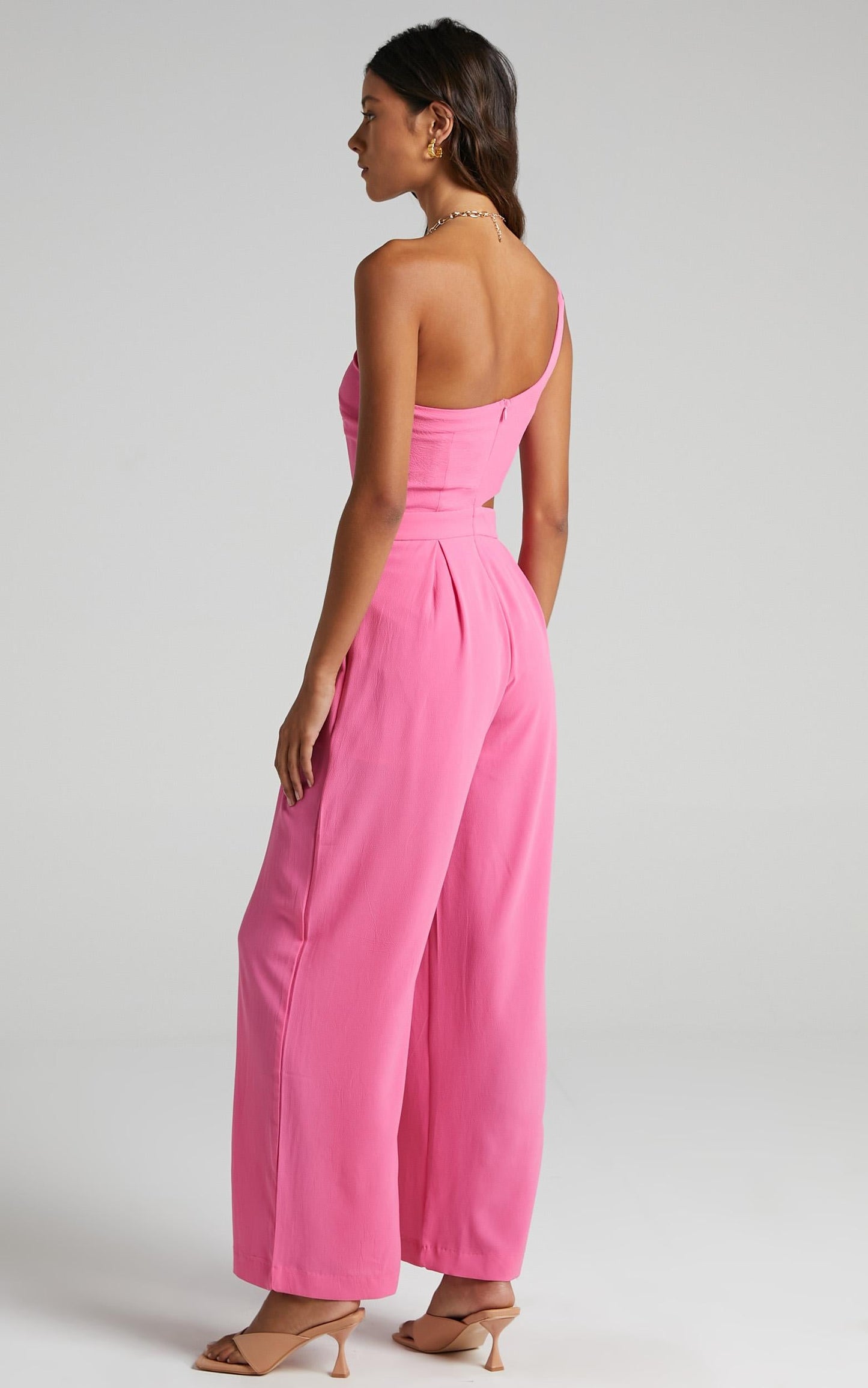 Beautiful Darkness Jumpsuit in Bubblegum Pink