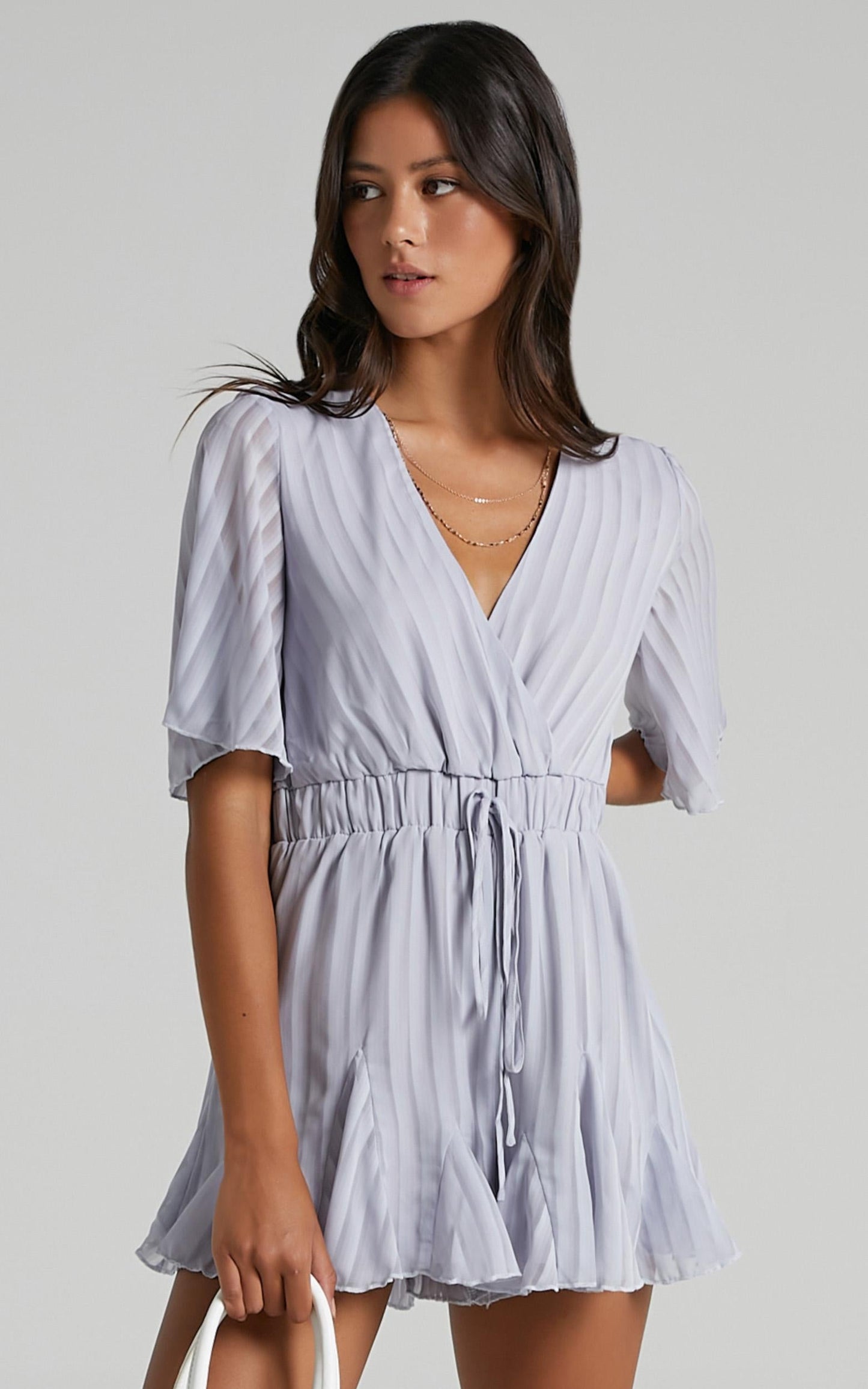 Play On My Heart Playsuit in Light Blue