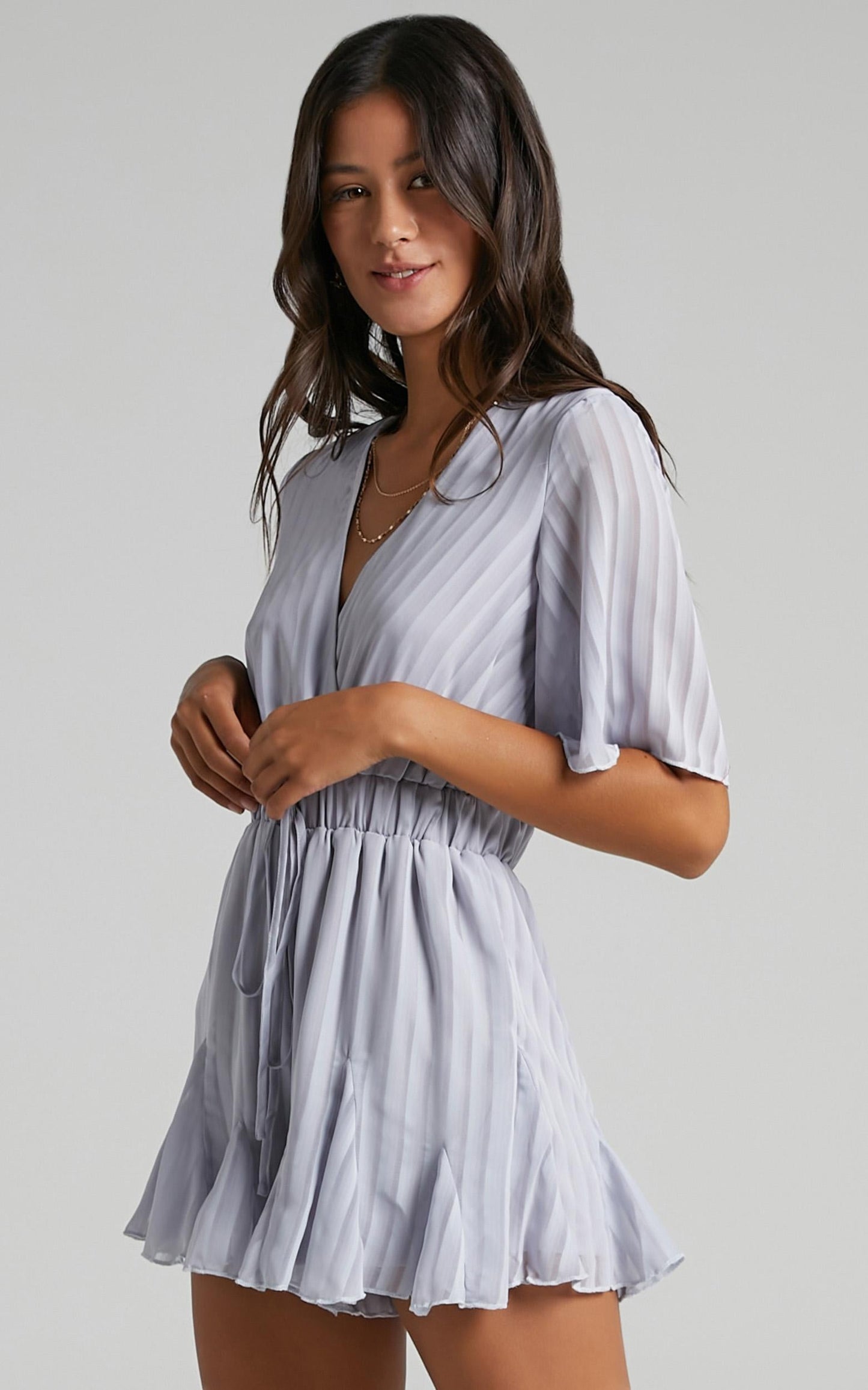 Play On My Heart Playsuit in Light Blue