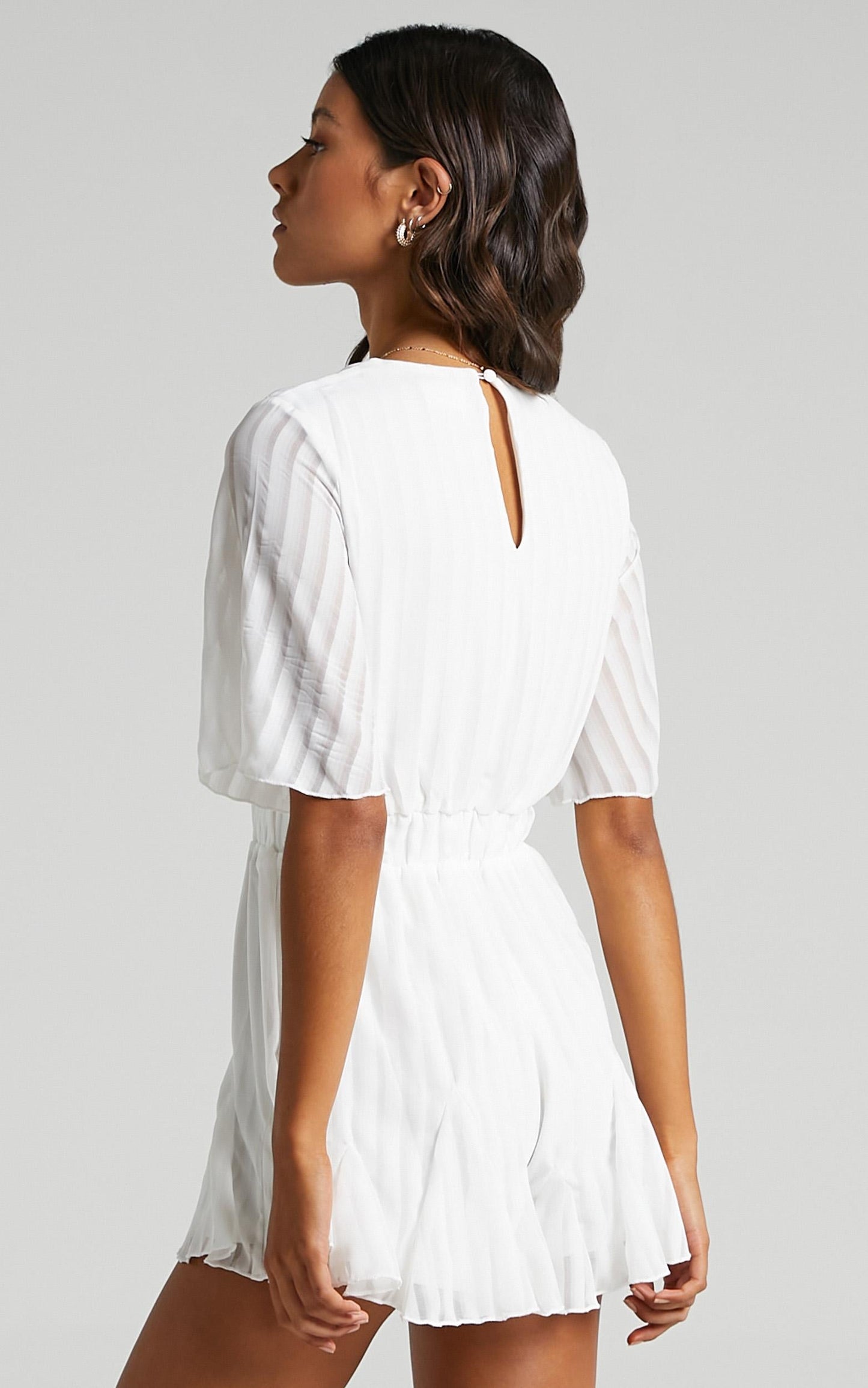 Play On My Heart Playsuit in White