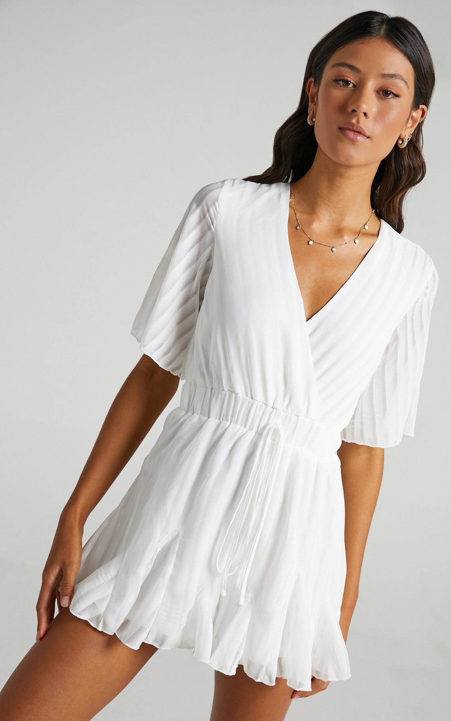 Play On My Heart Playsuit in White