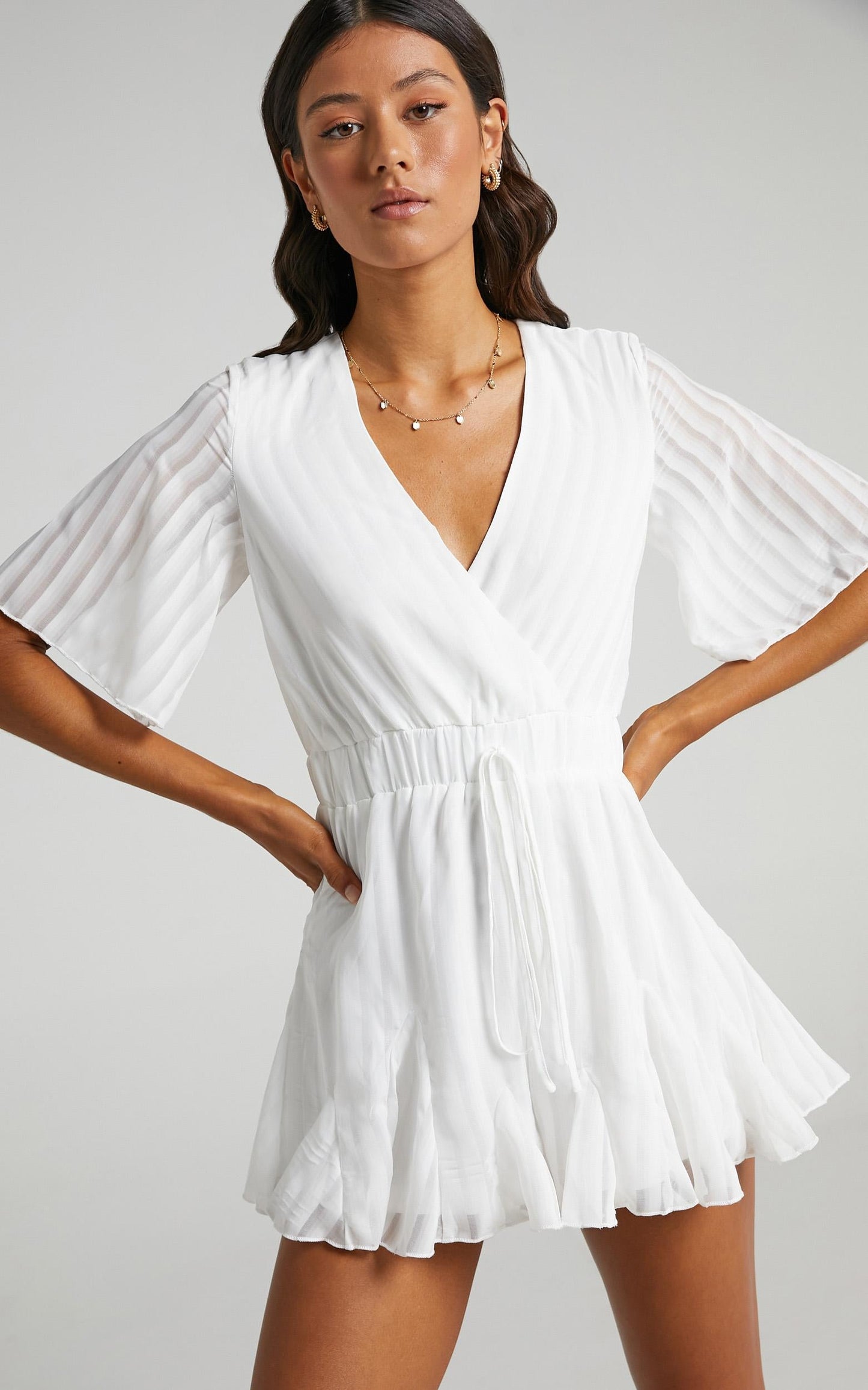 Play On My Heart Playsuit in White