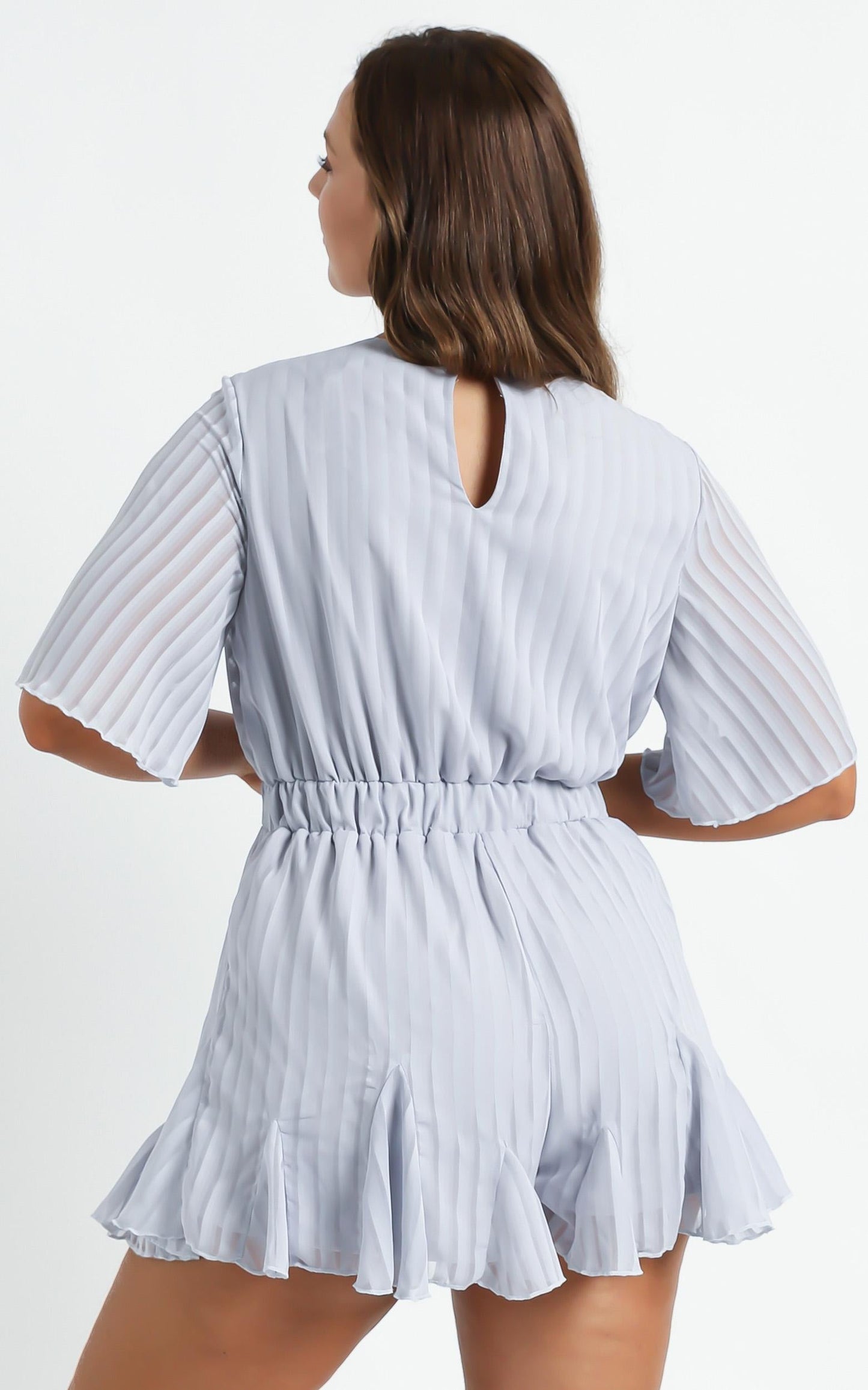 Play On My Heart Playsuit in Light Blue