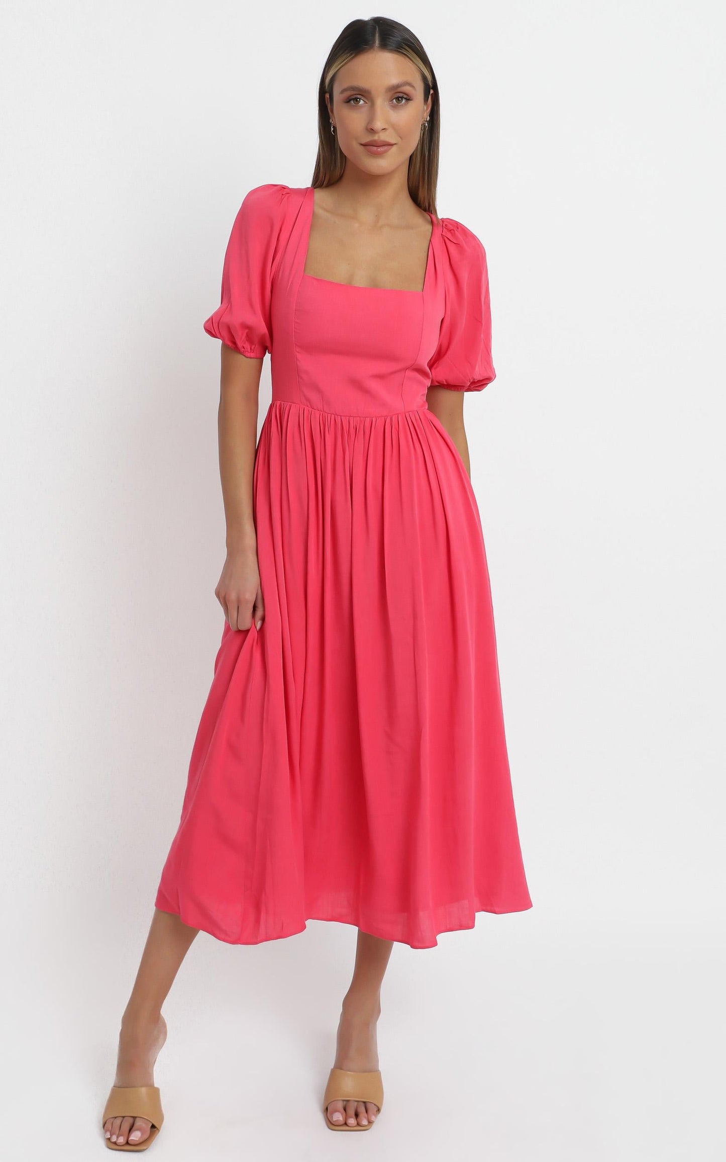 Poppy Dress in Hot Pink