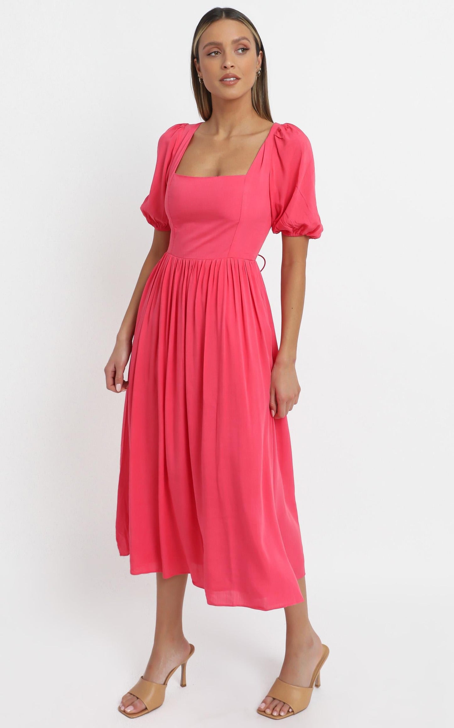 Poppy Dress in Hot Pink