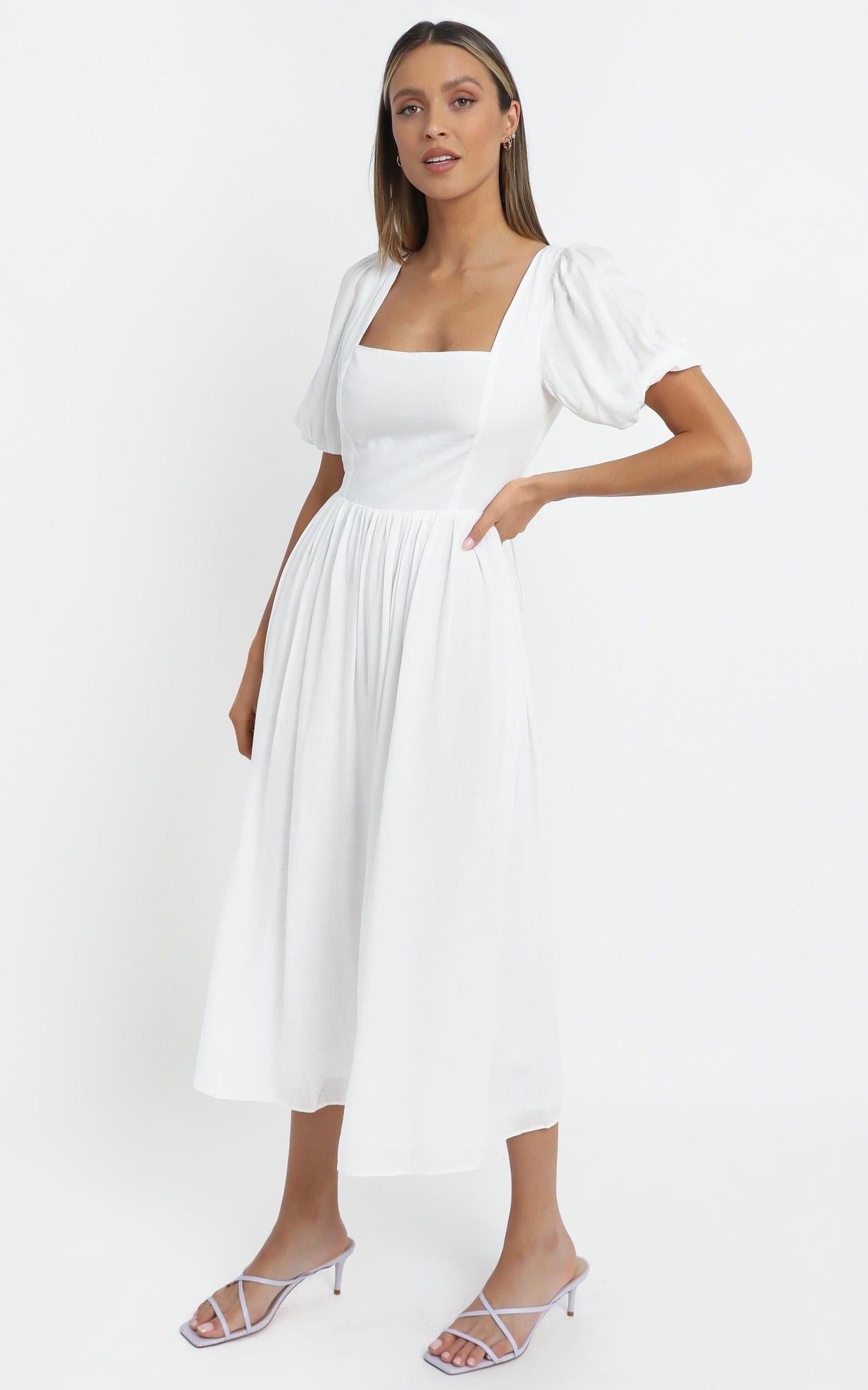 Poppy Dress in White