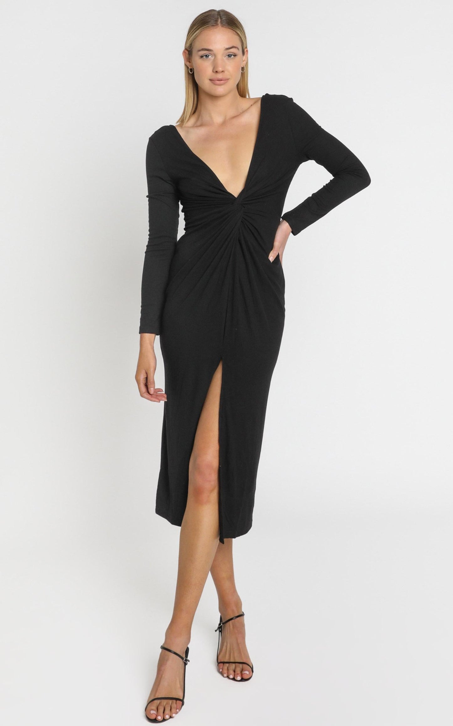 Prime Dress in Black Rib