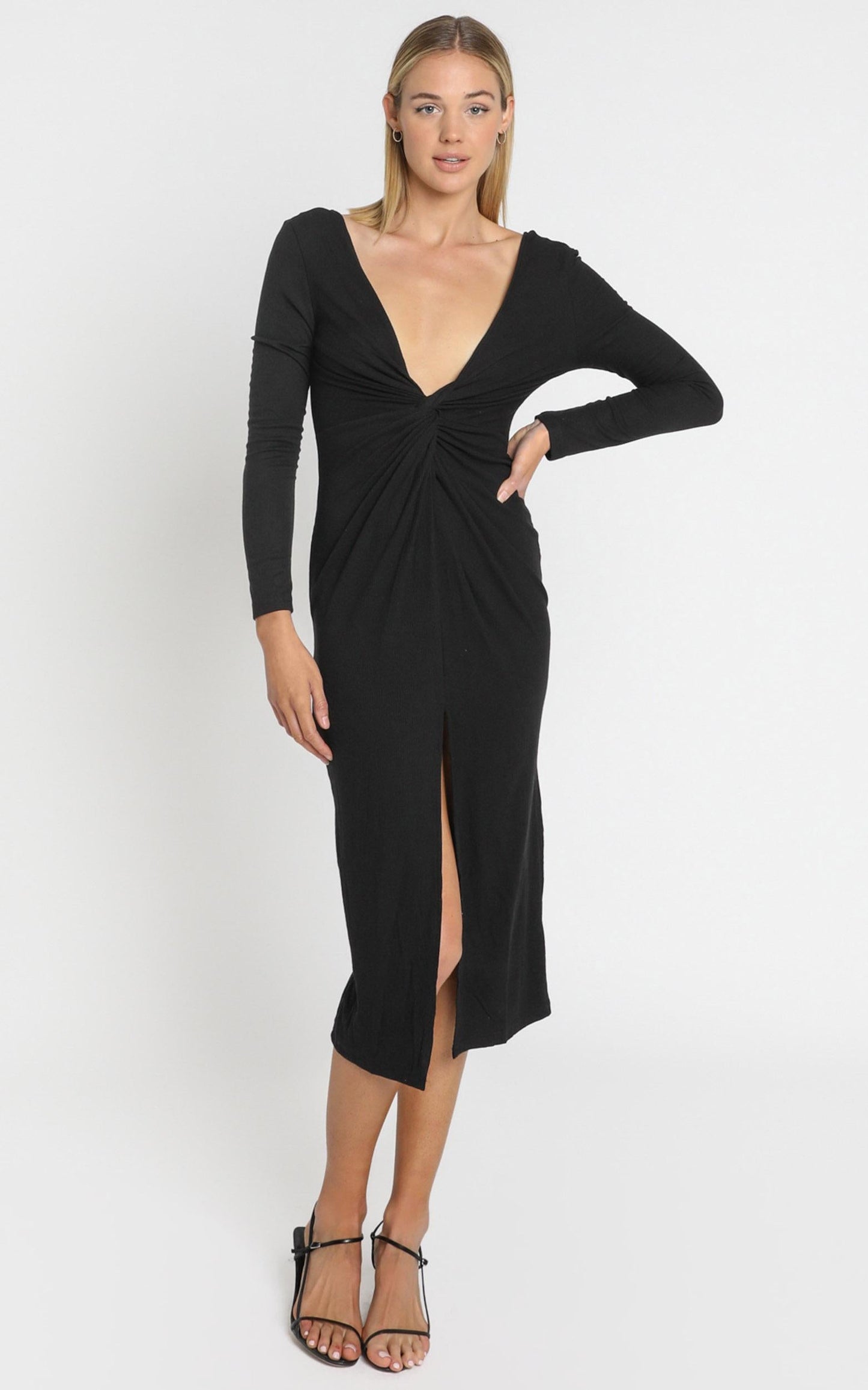 Prime Dress in Black Rib