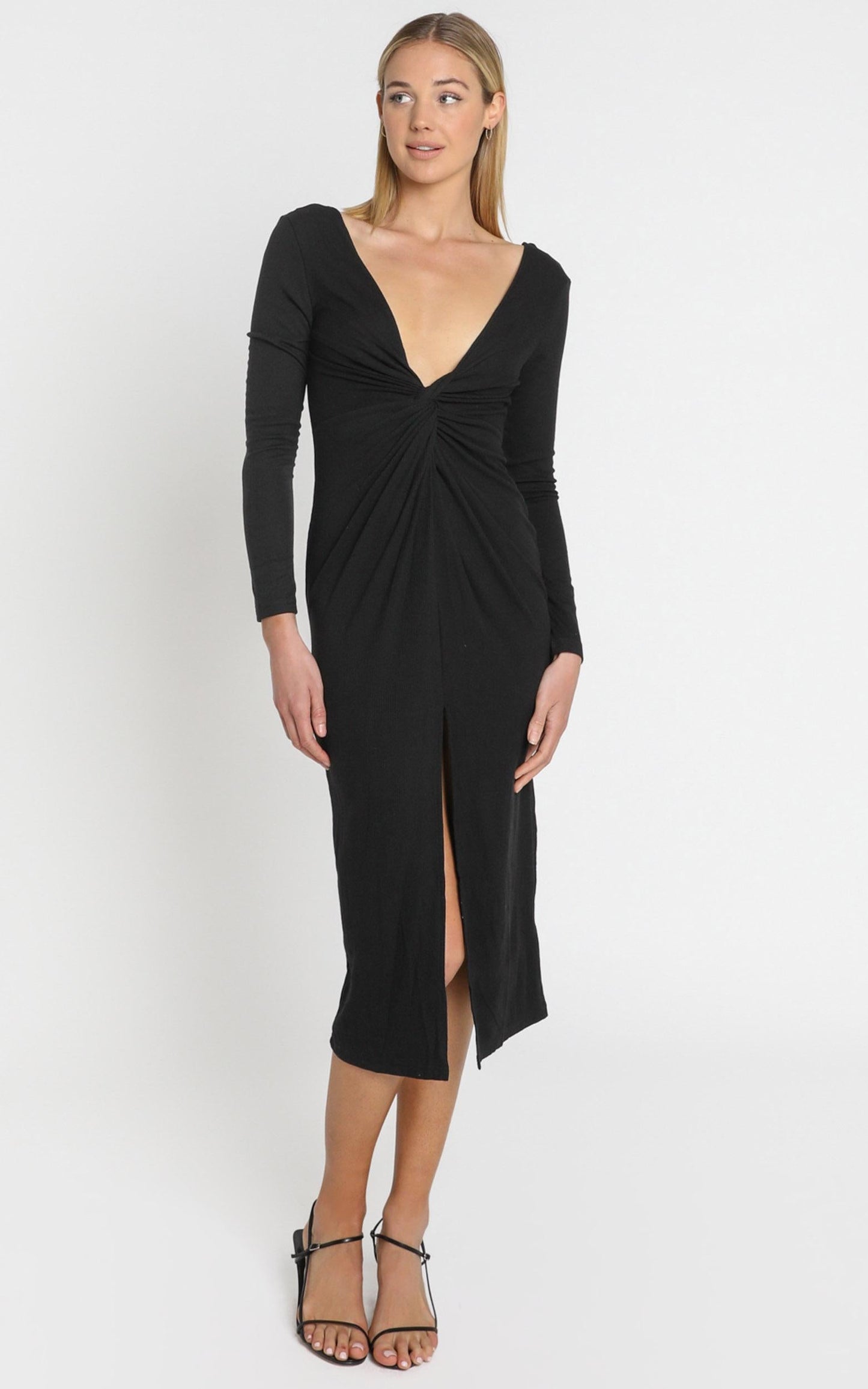 Prime Dress in Black Rib