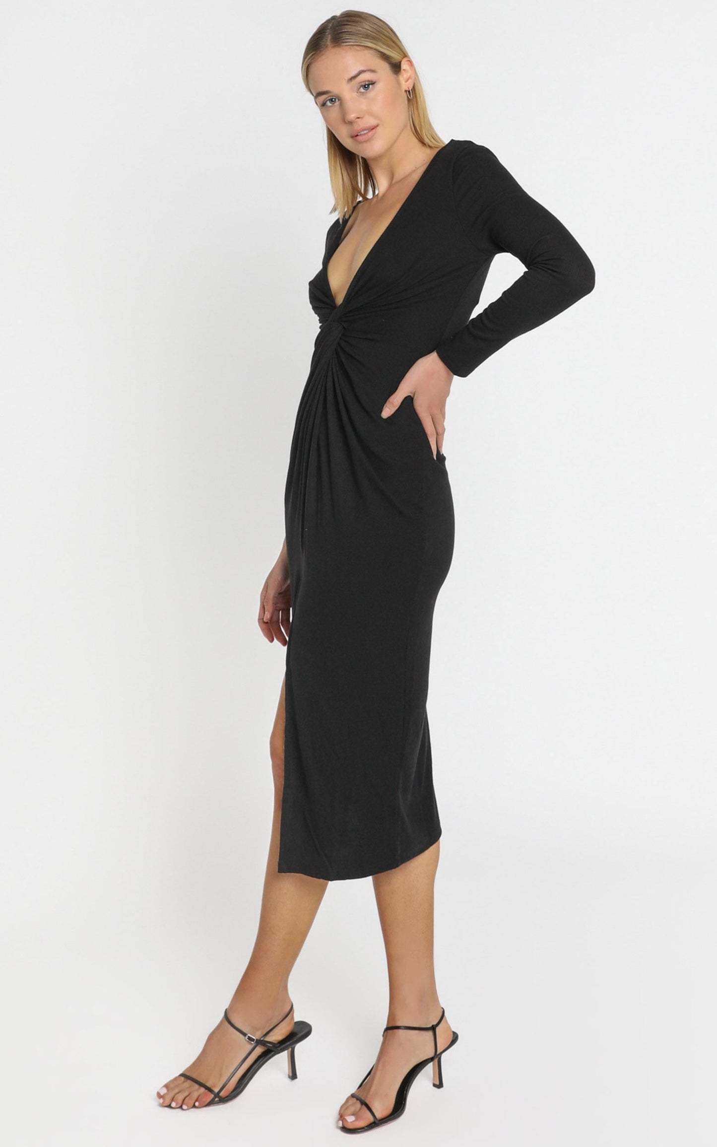 Prime Dress in Black Rib