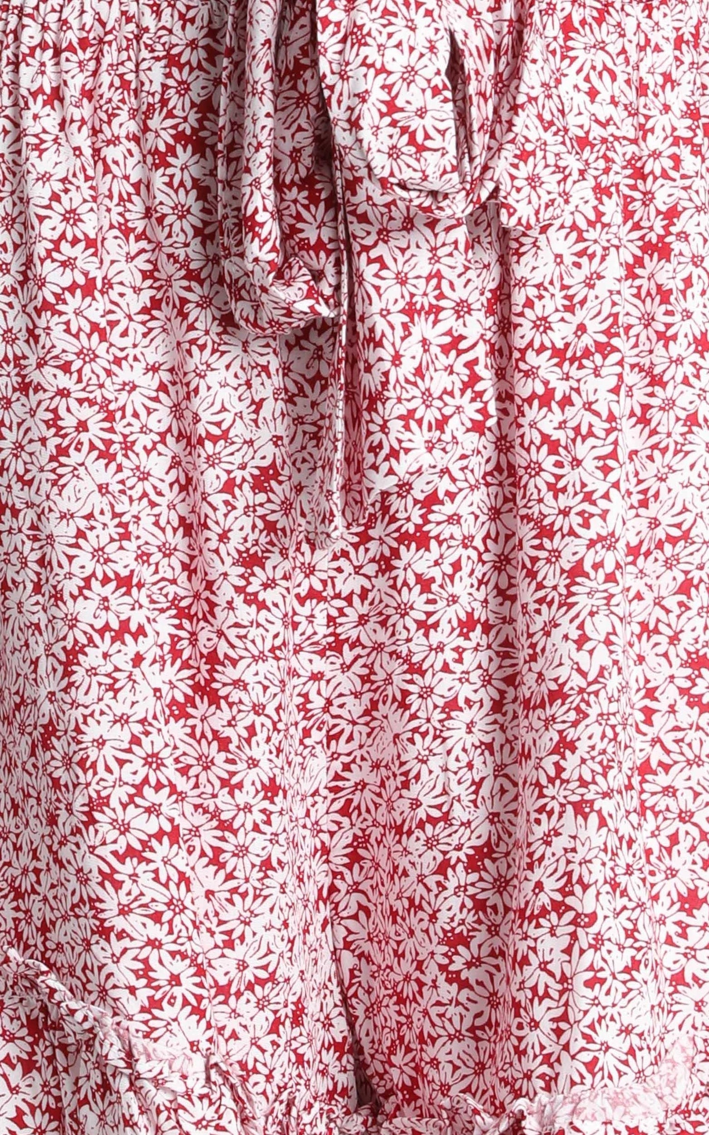 Priya Tie Playsuit in Red Floral