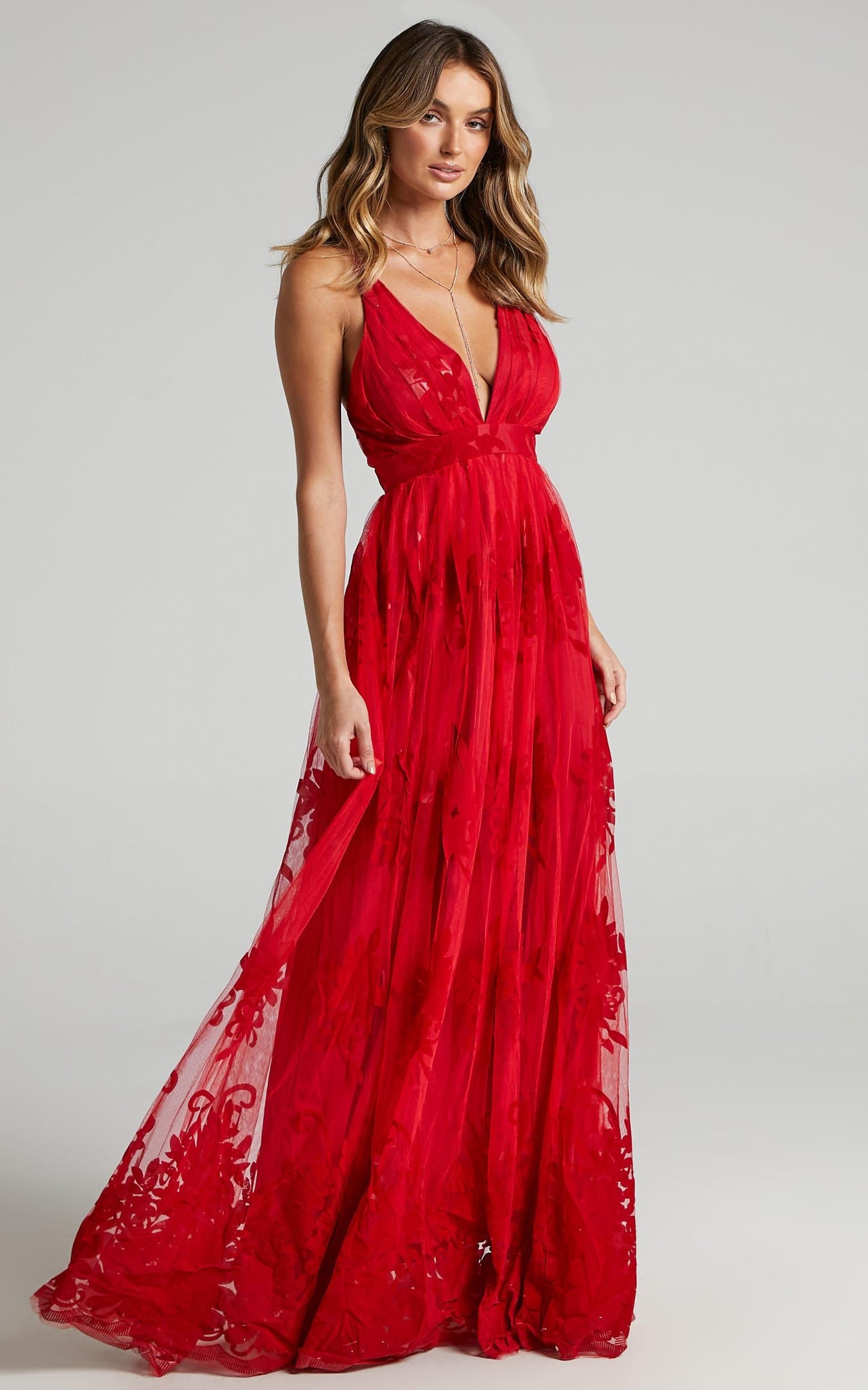 Promenade Maxi Dress in Red