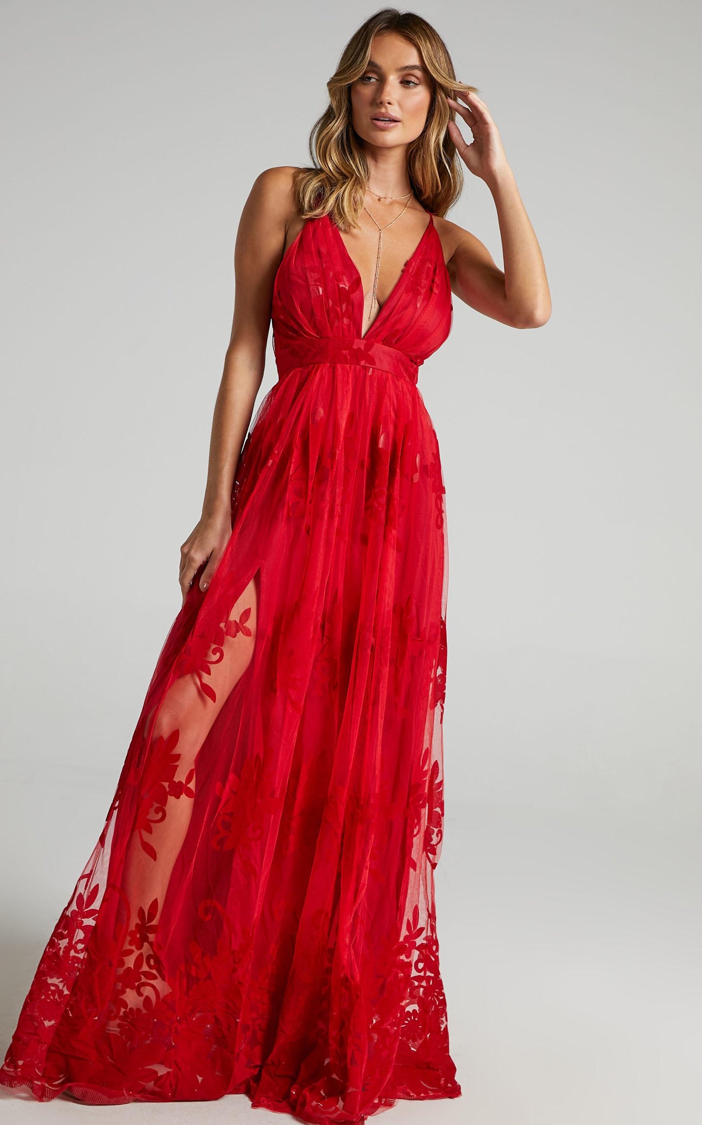 Promenade Maxi Dress in Red