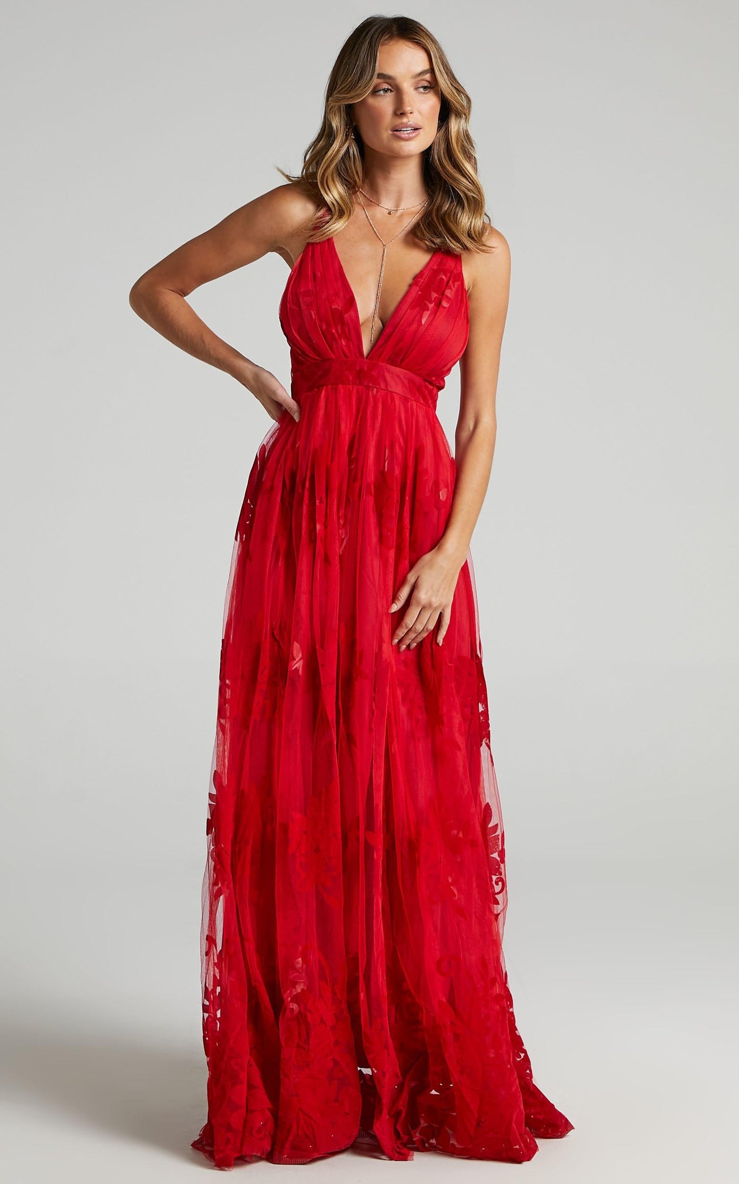 Promenade Maxi Dress in Red