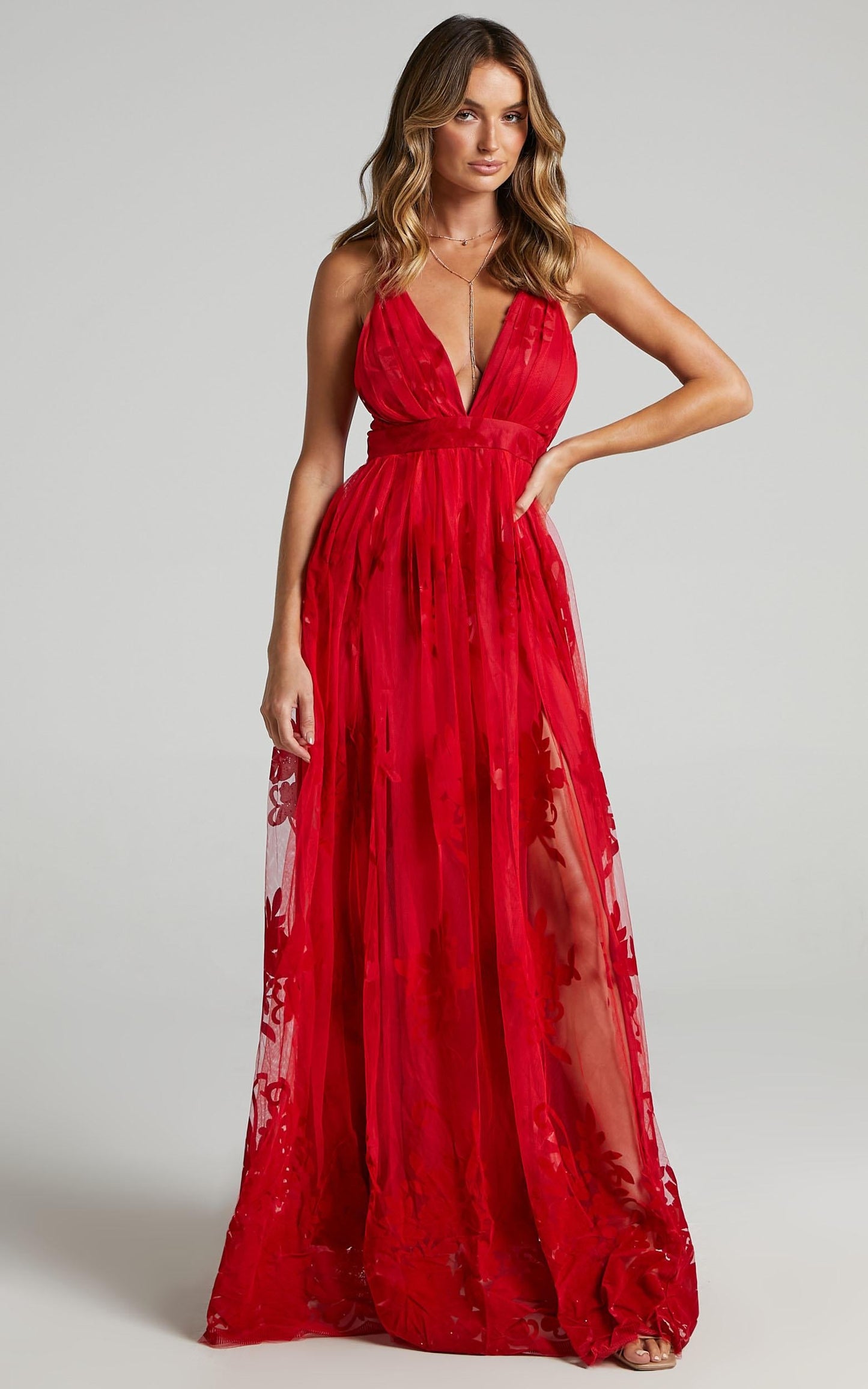 Promenade Maxi Dress in Red
