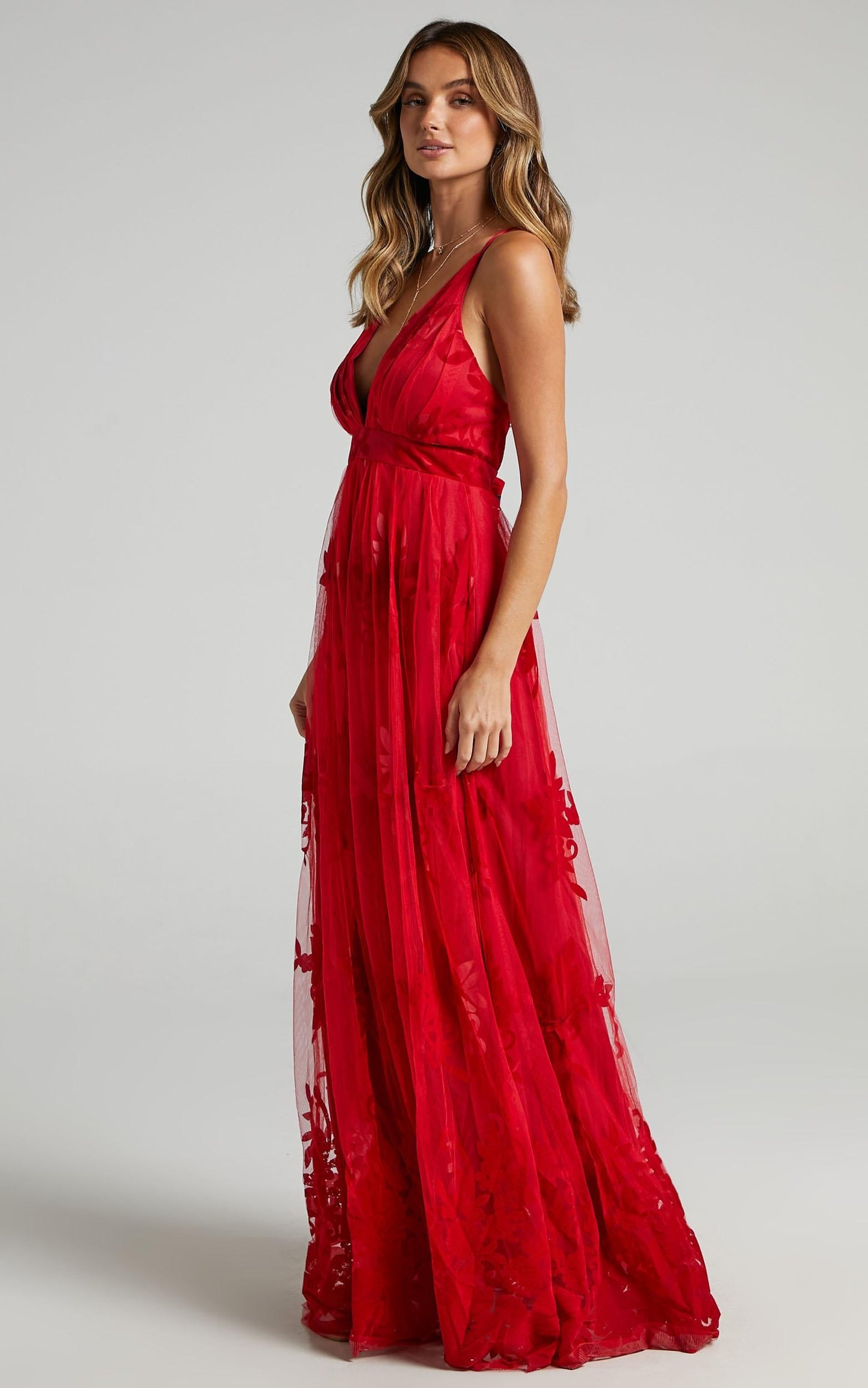 Promenade Maxi Dress in Red