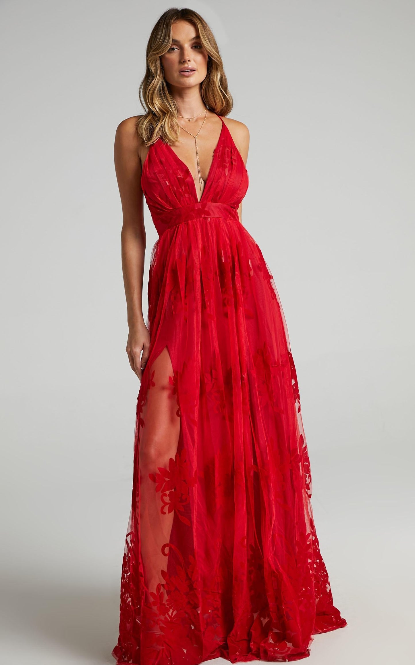 Promenade Maxi Dress in Red