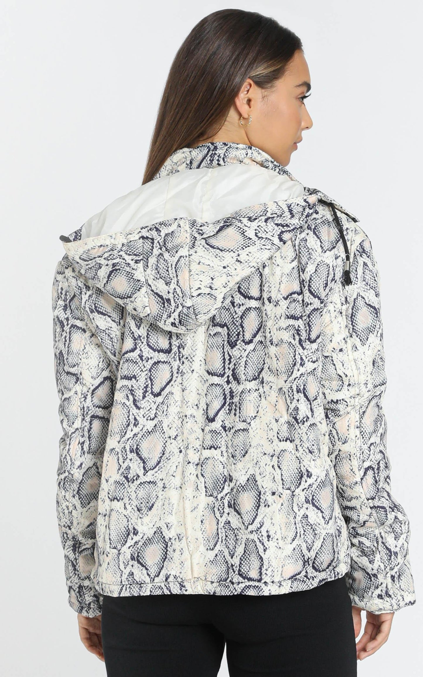 Gone Wild Padded Jacket in Snake Print
