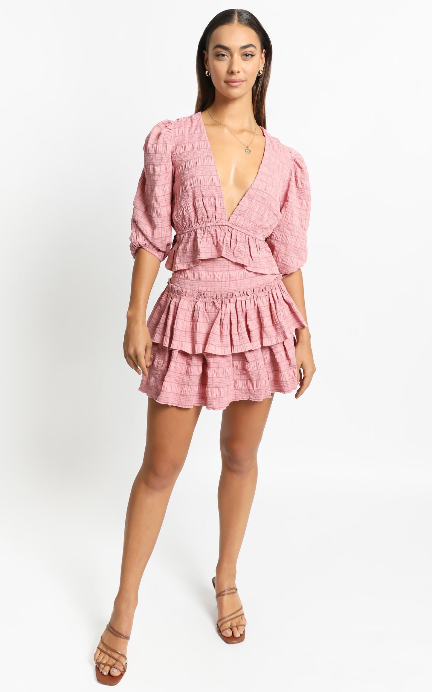 Purdie Skirt in Rose Check